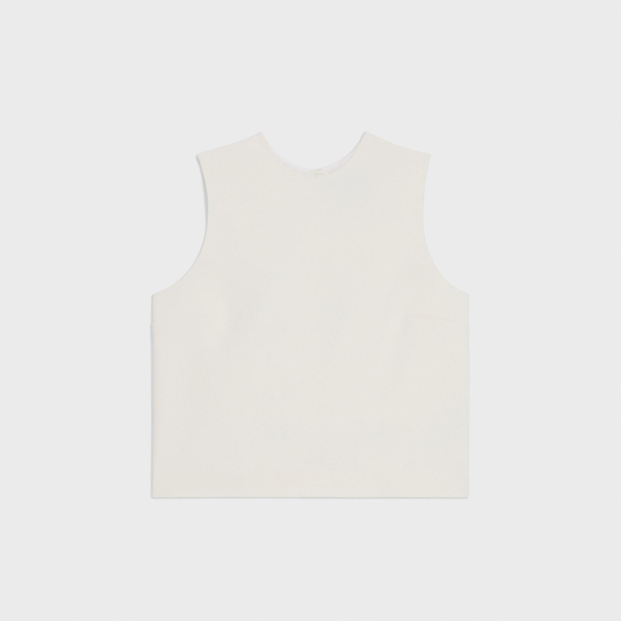 Sleeveless Crewneck Top in Admiral Crepe