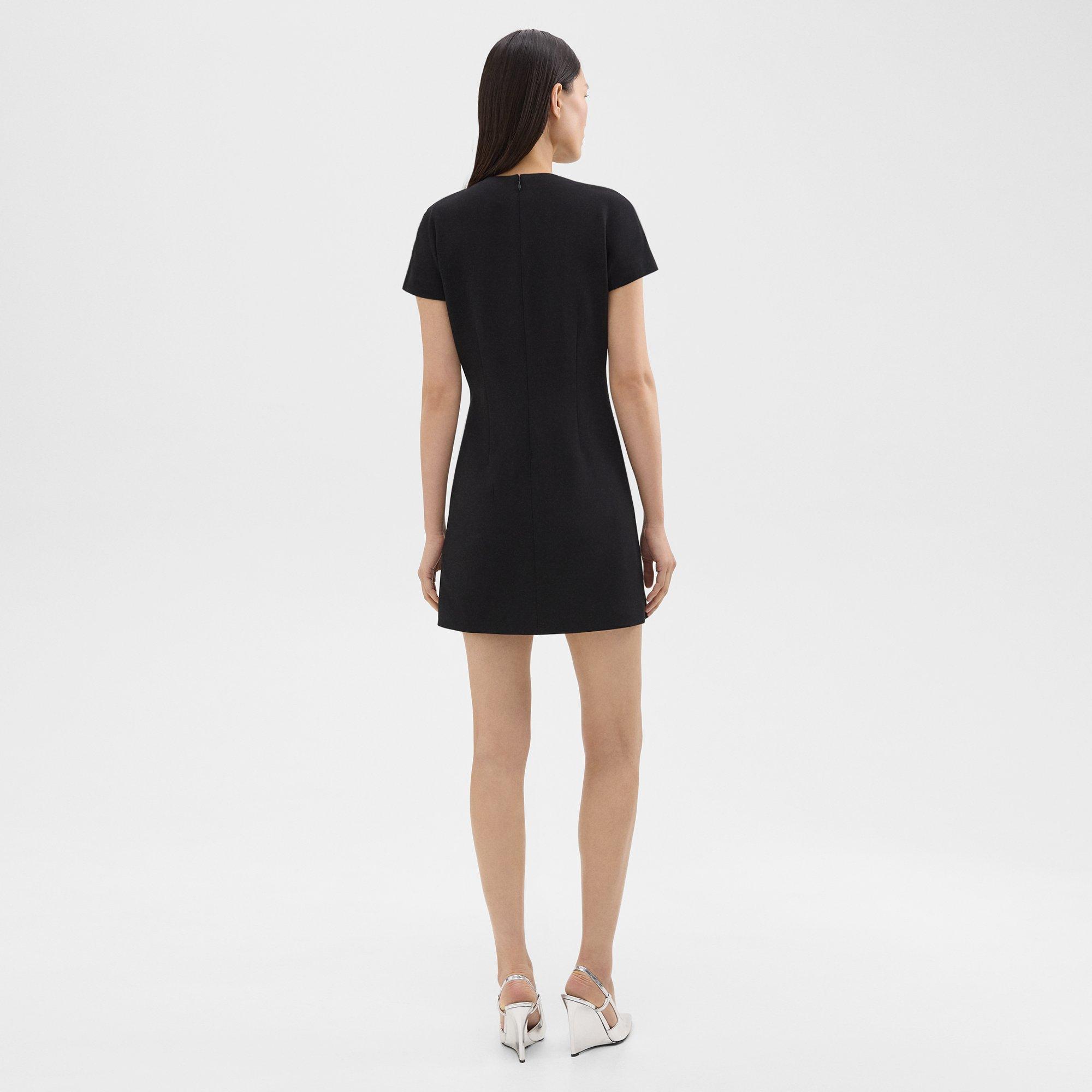 Dolman Sleeve Mini Dress in Admiral Crepe