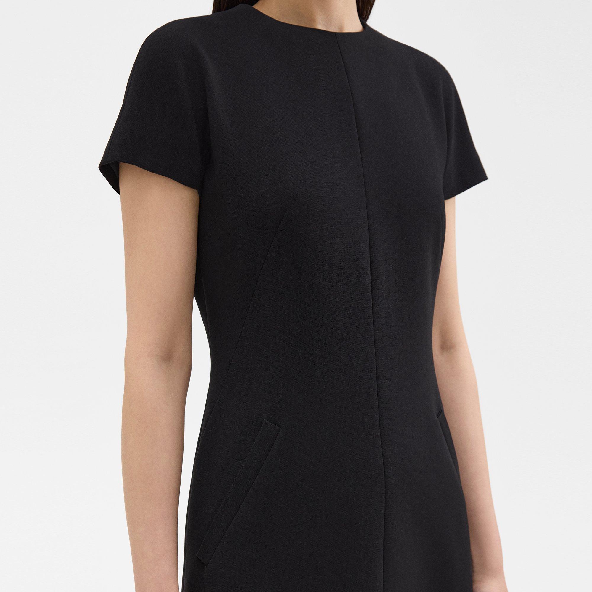 Dolman Sleeve Mini Dress in Admiral Crepe