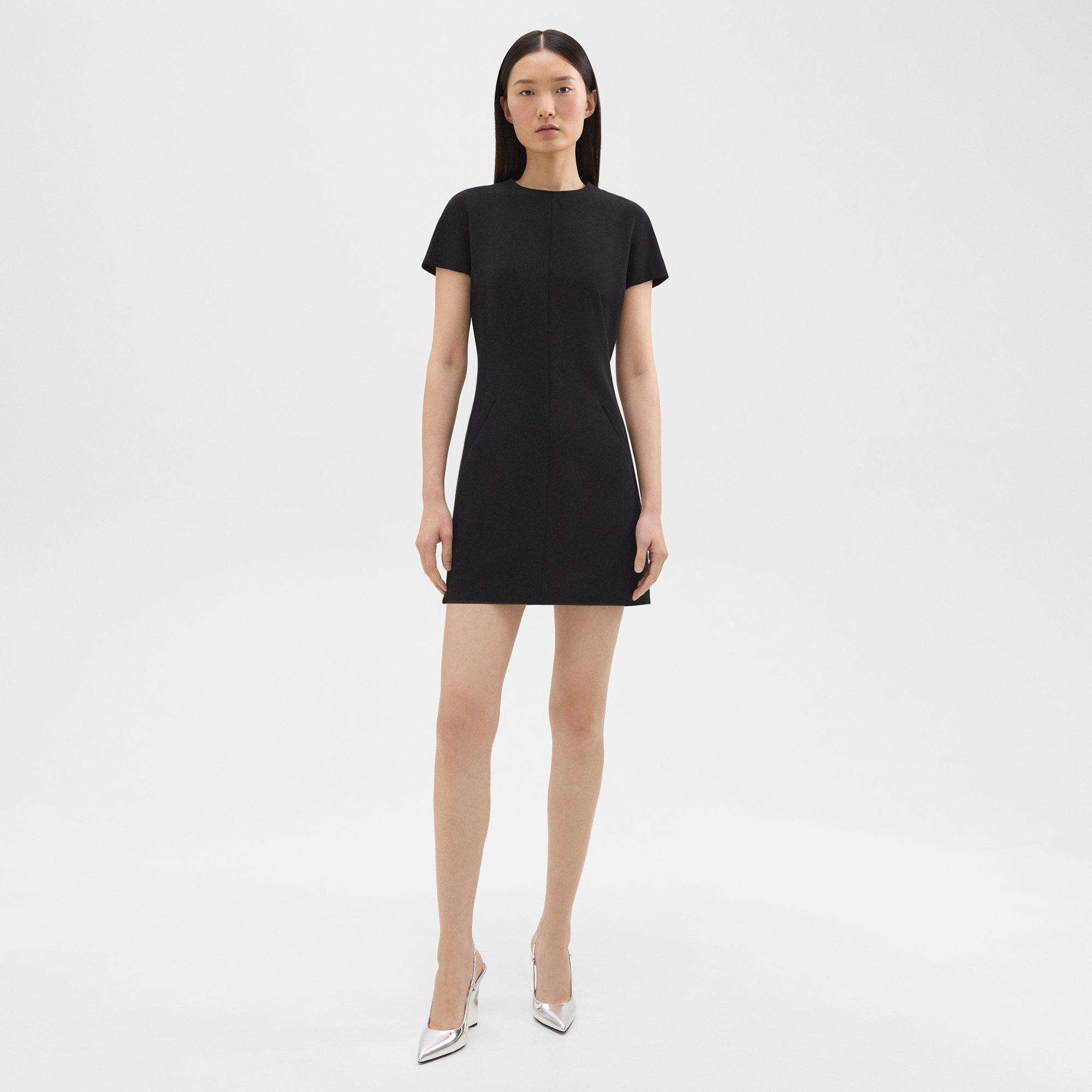 Dolman Sleeve Mini Dress in Admiral Crepe