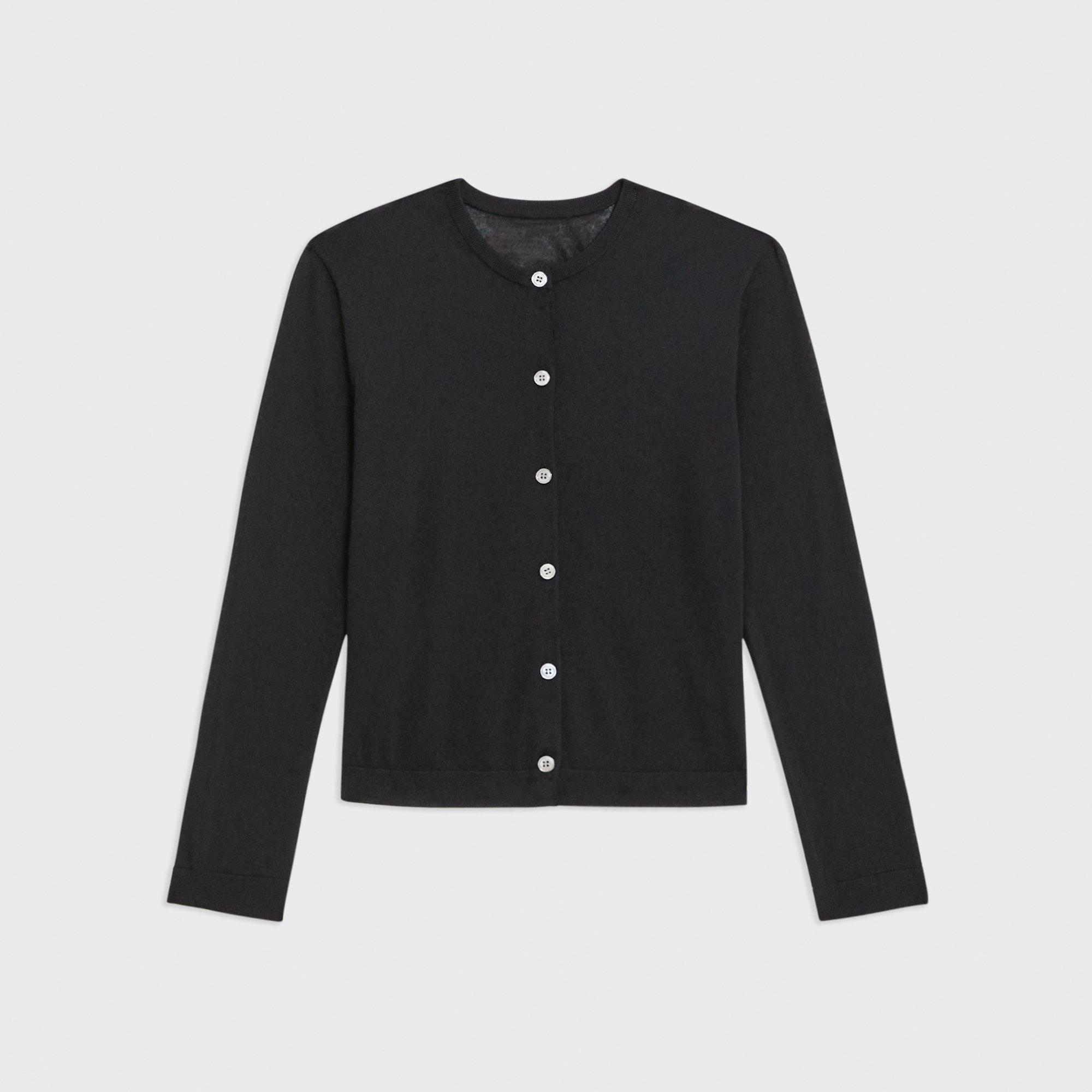 Regal Wool Crewneck Cardigan | Theory