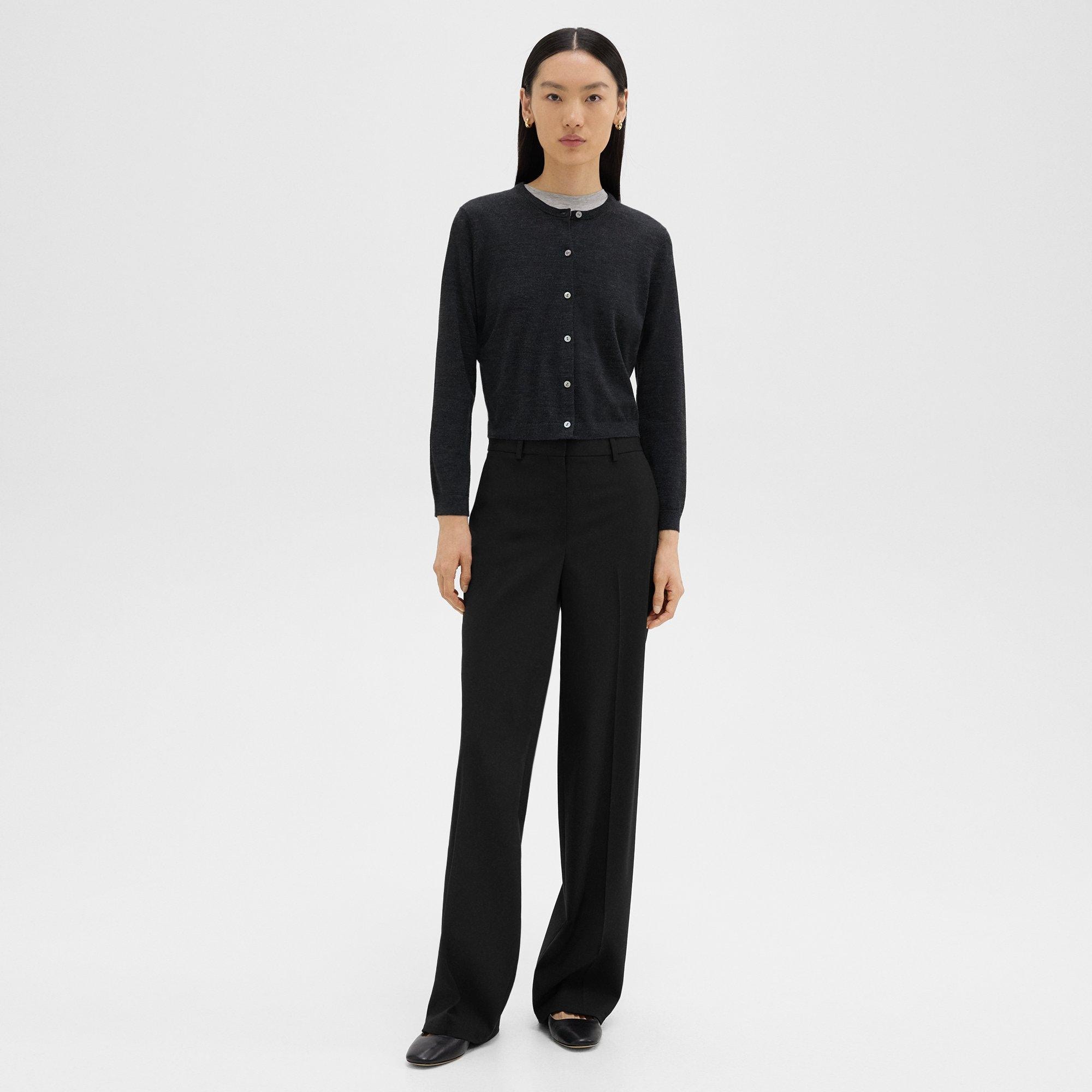 Crewneck Cardigan in Regal Wool