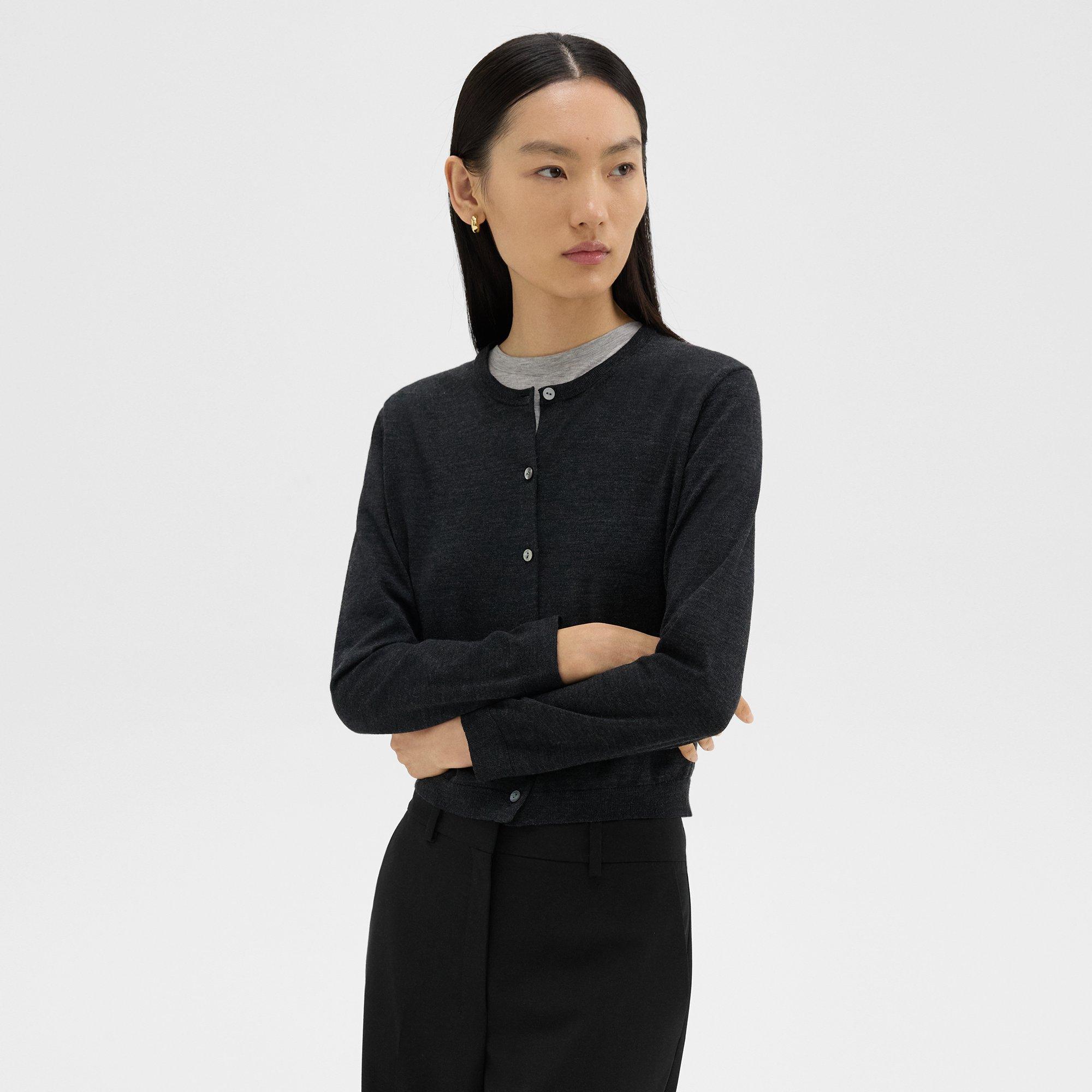 Crewneck Cardigan in Regal Wool
