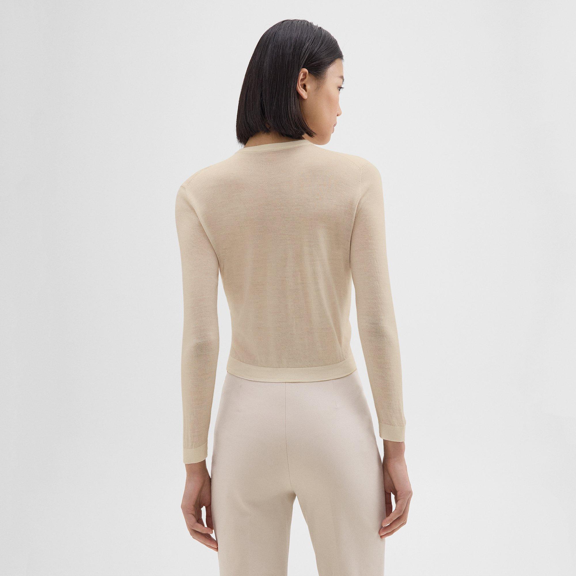 Crewneck Cardigan in Regal Wool