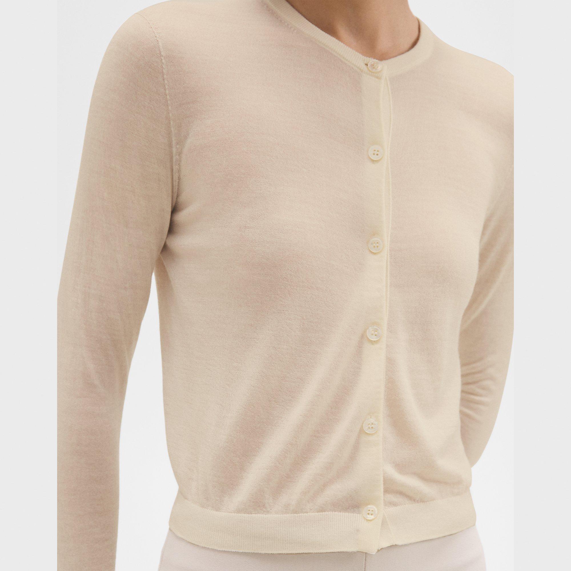 Crewneck Cardigan in Regal Wool