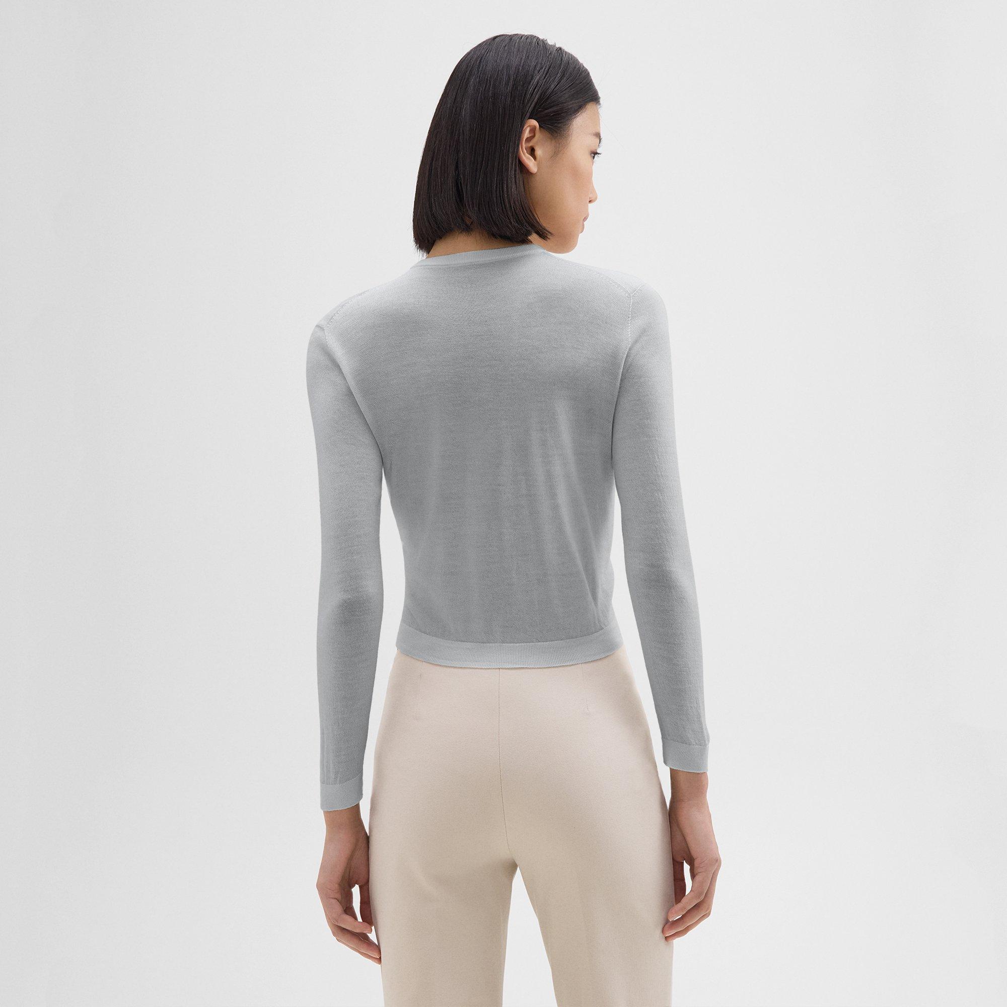 Crewneck Cardigan in Regal Wool