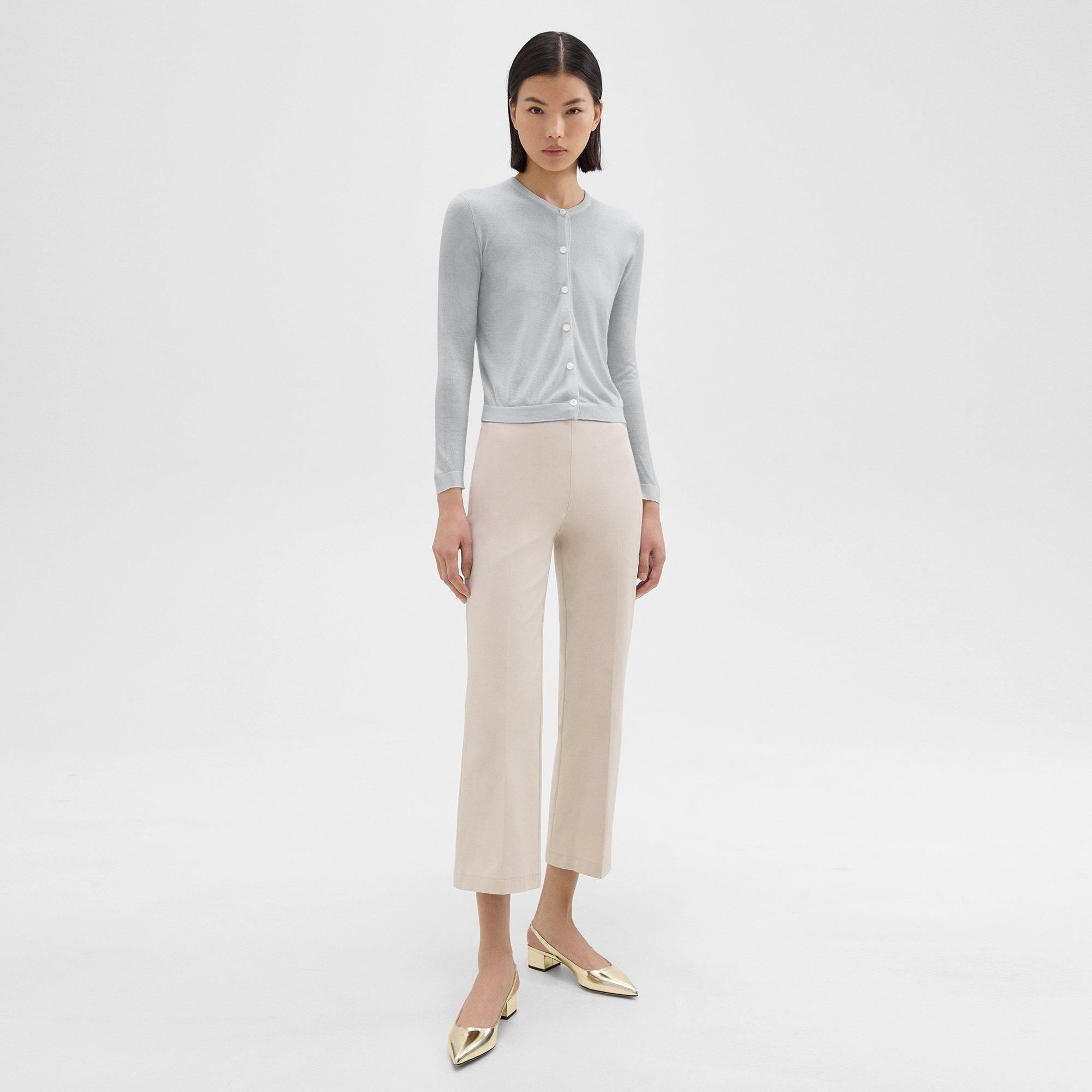 Crewneck Cardigan in Regal Wool