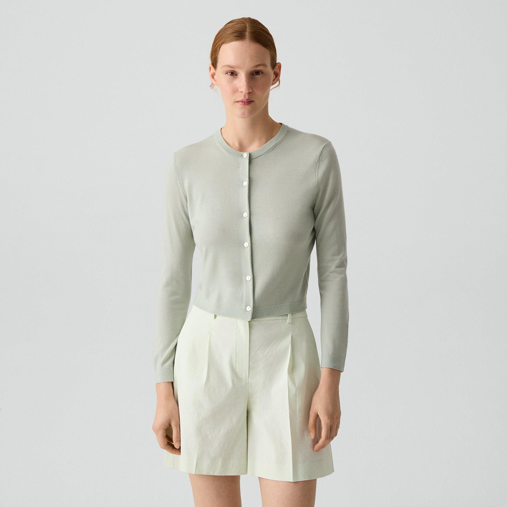 Crewneck Cardigan in Regal Wool