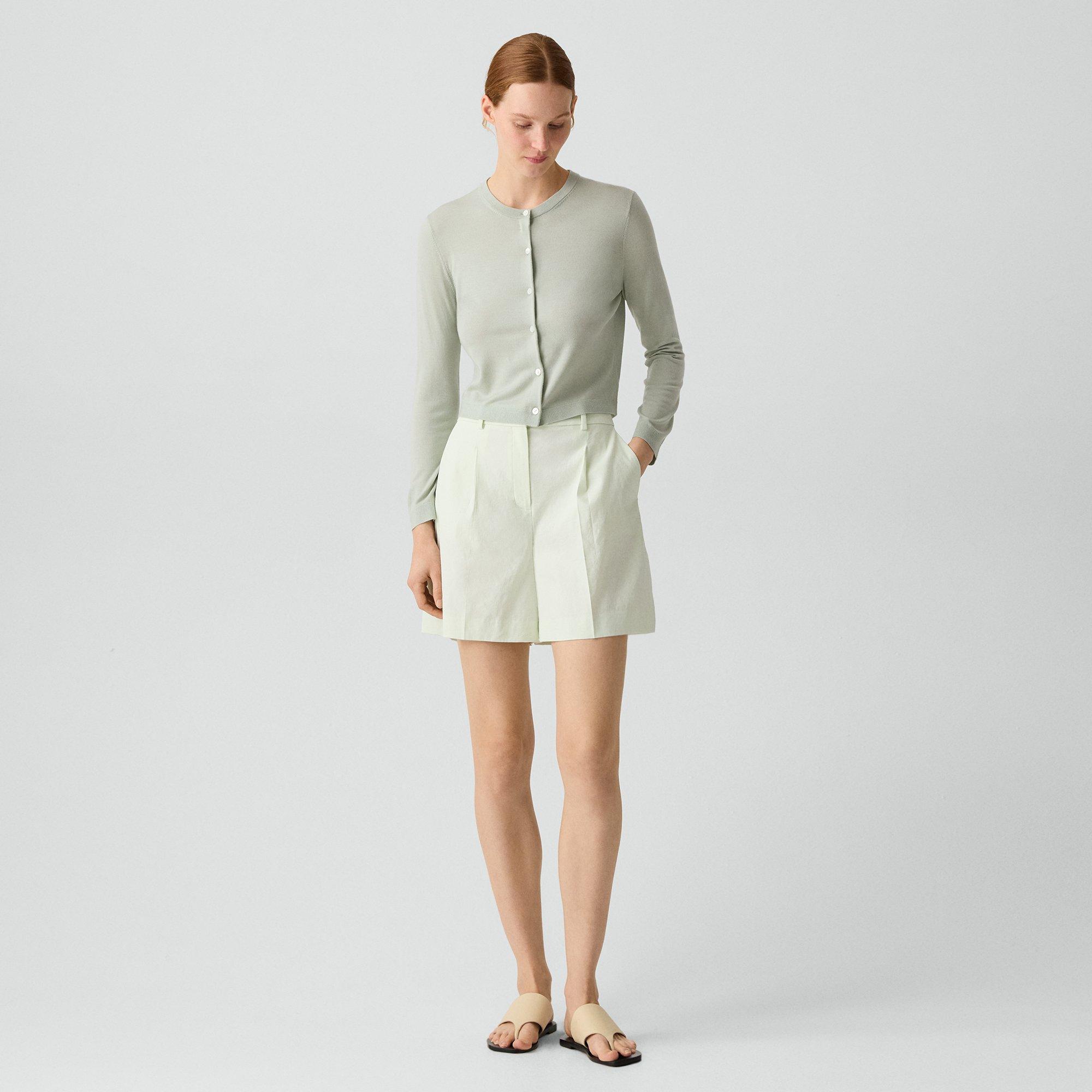 Crewneck Cardigan in Regal Wool