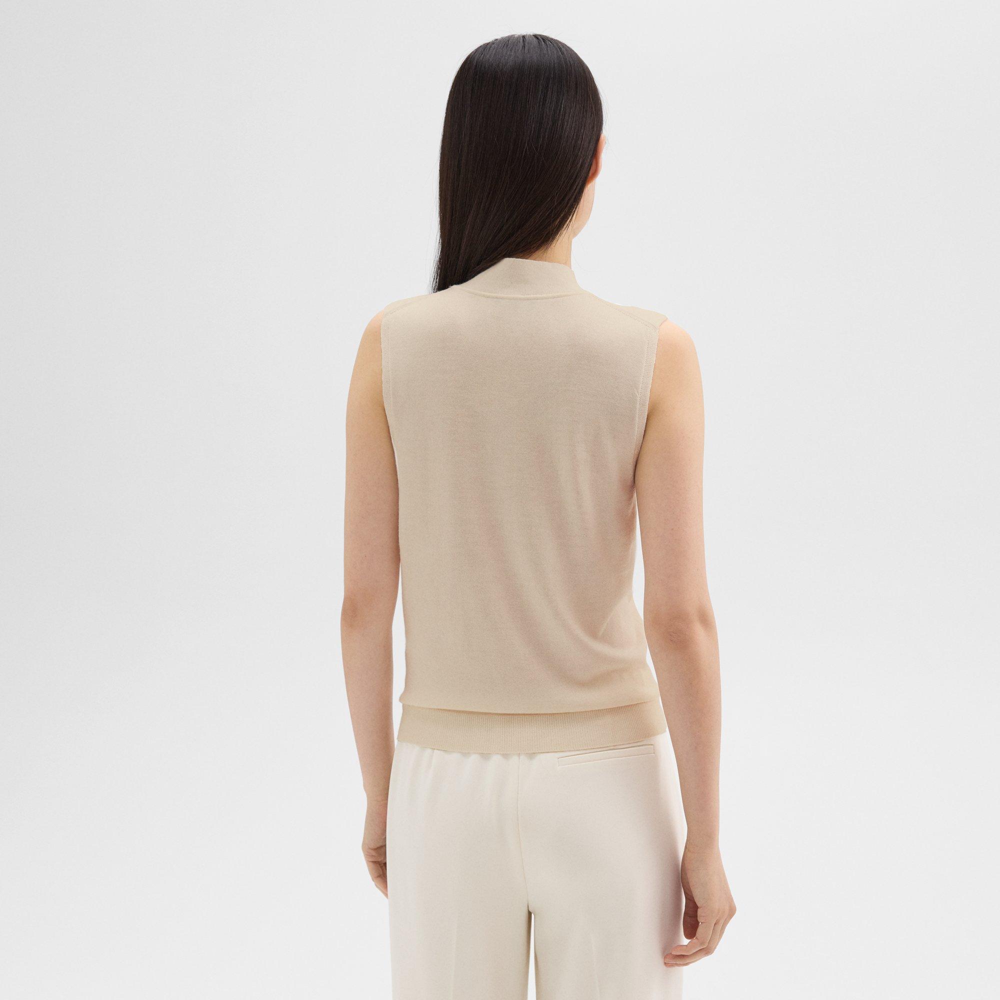 Regal Wool Mock Neck Sweater Shell | Theory