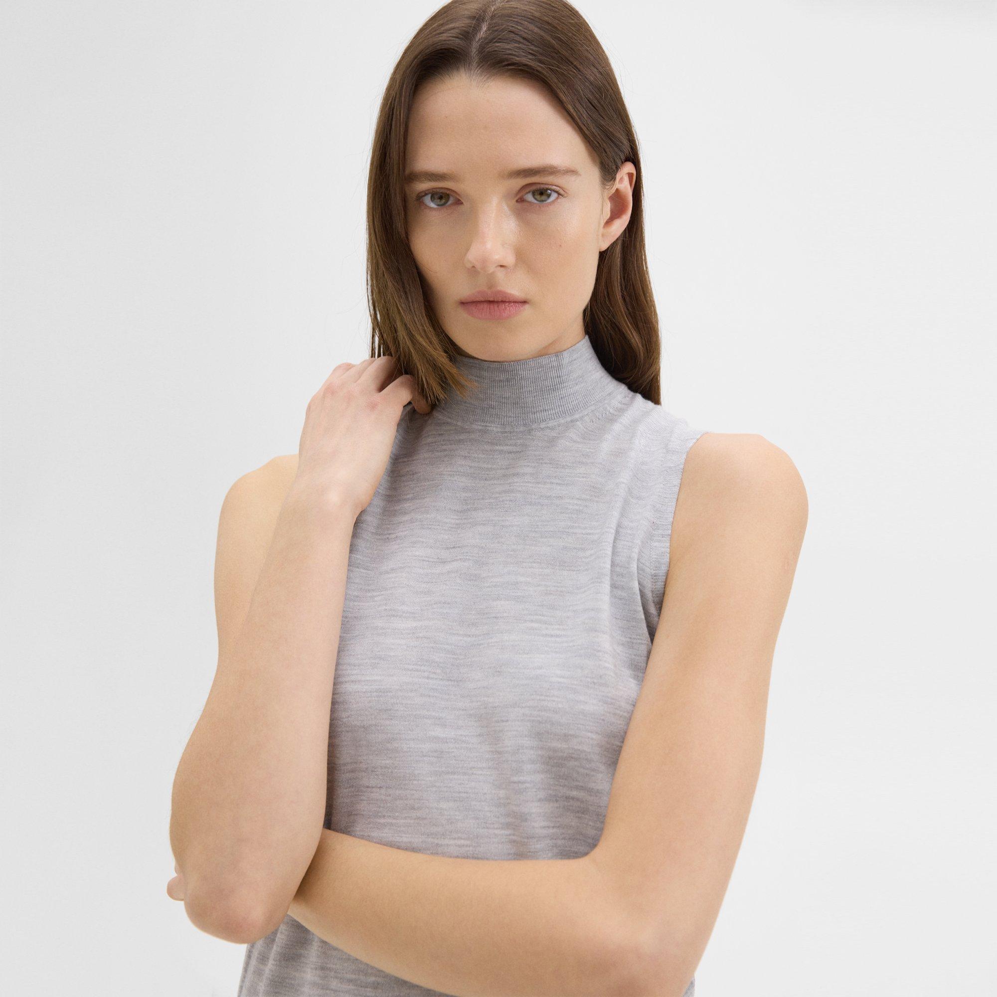 Regal Wool Mock Neck Sweater Shell | Theory