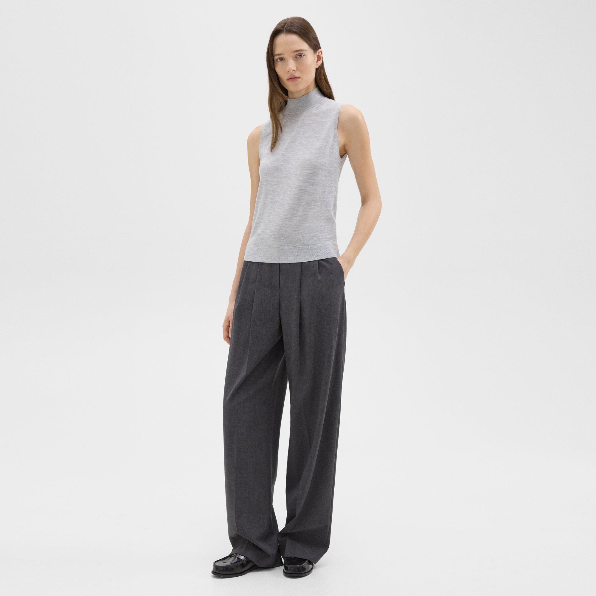 Regal Wool Mock Neck Sweater Shell | Theory