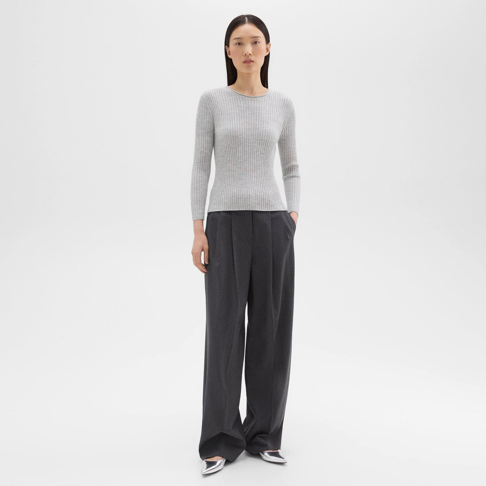 Rib Knit Top in Regal Wool