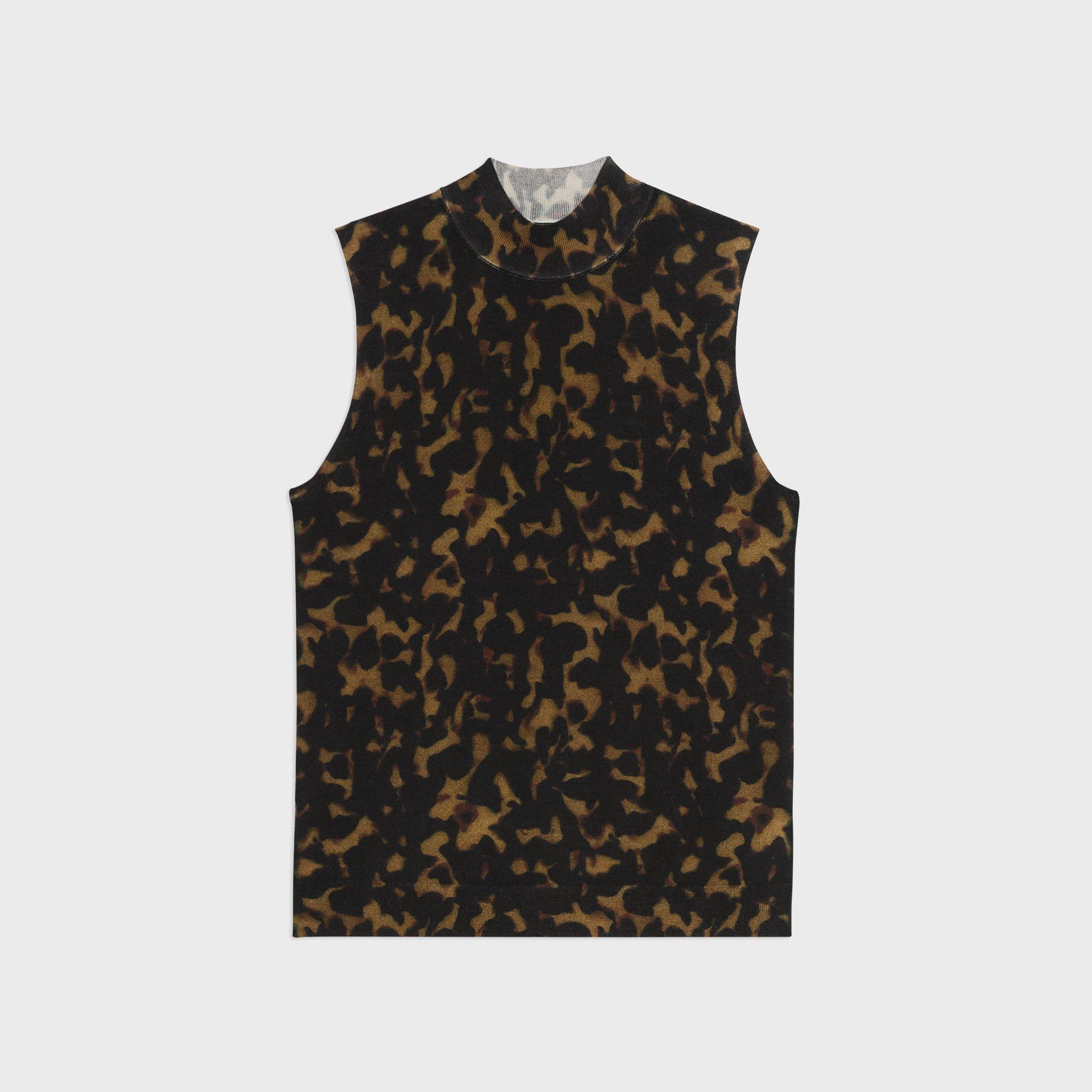 Tortoiseshell Printed Shell in Merino Wool