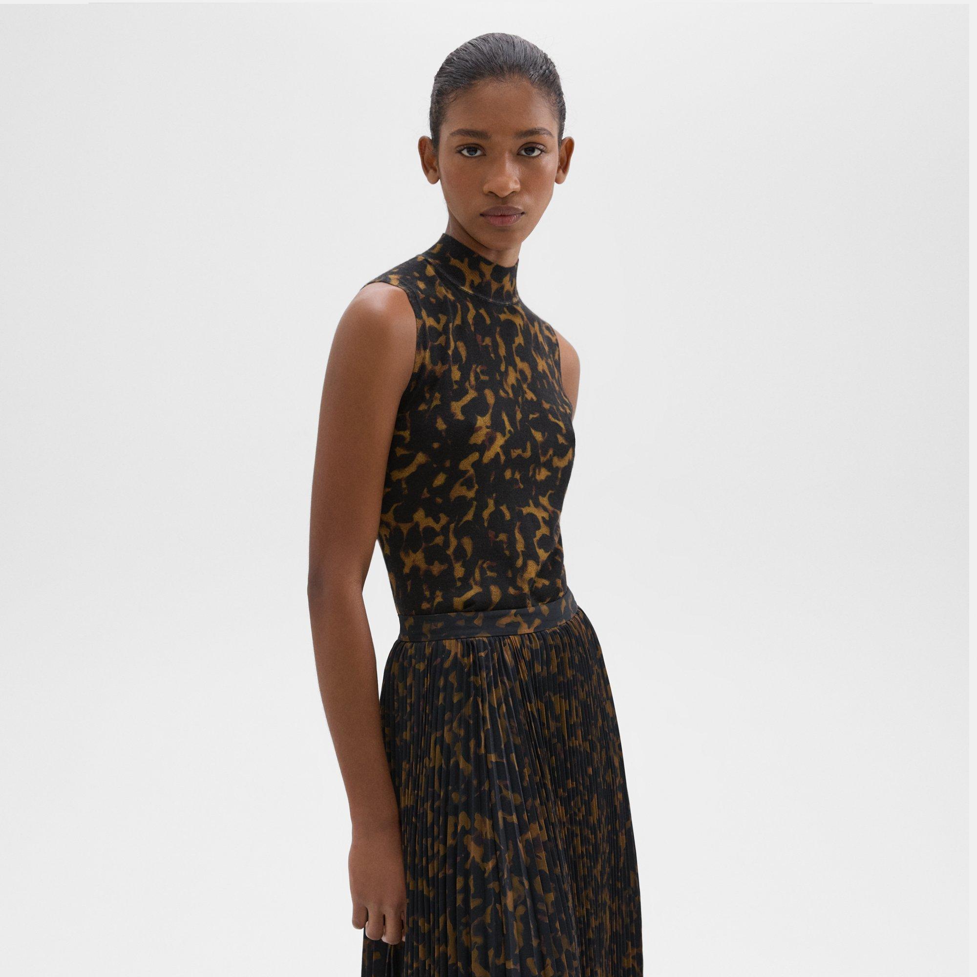Tortoiseshell Printed Shell in Merino Wool