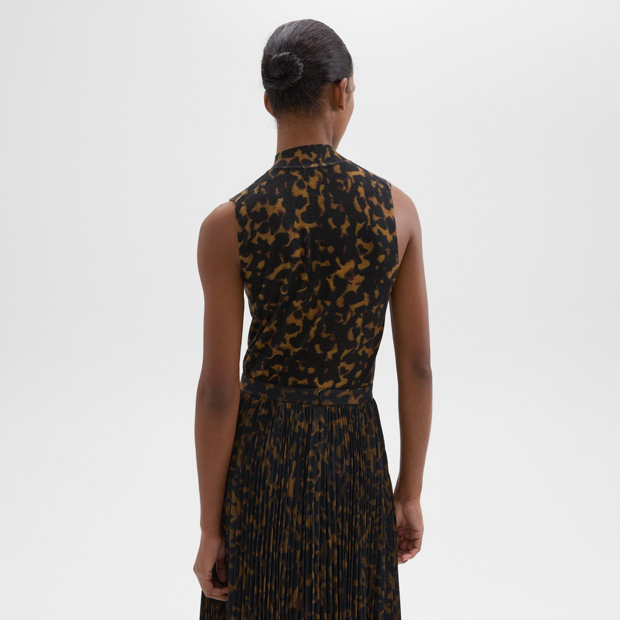 Tortoiseshell Printed Shell in Merino Wool