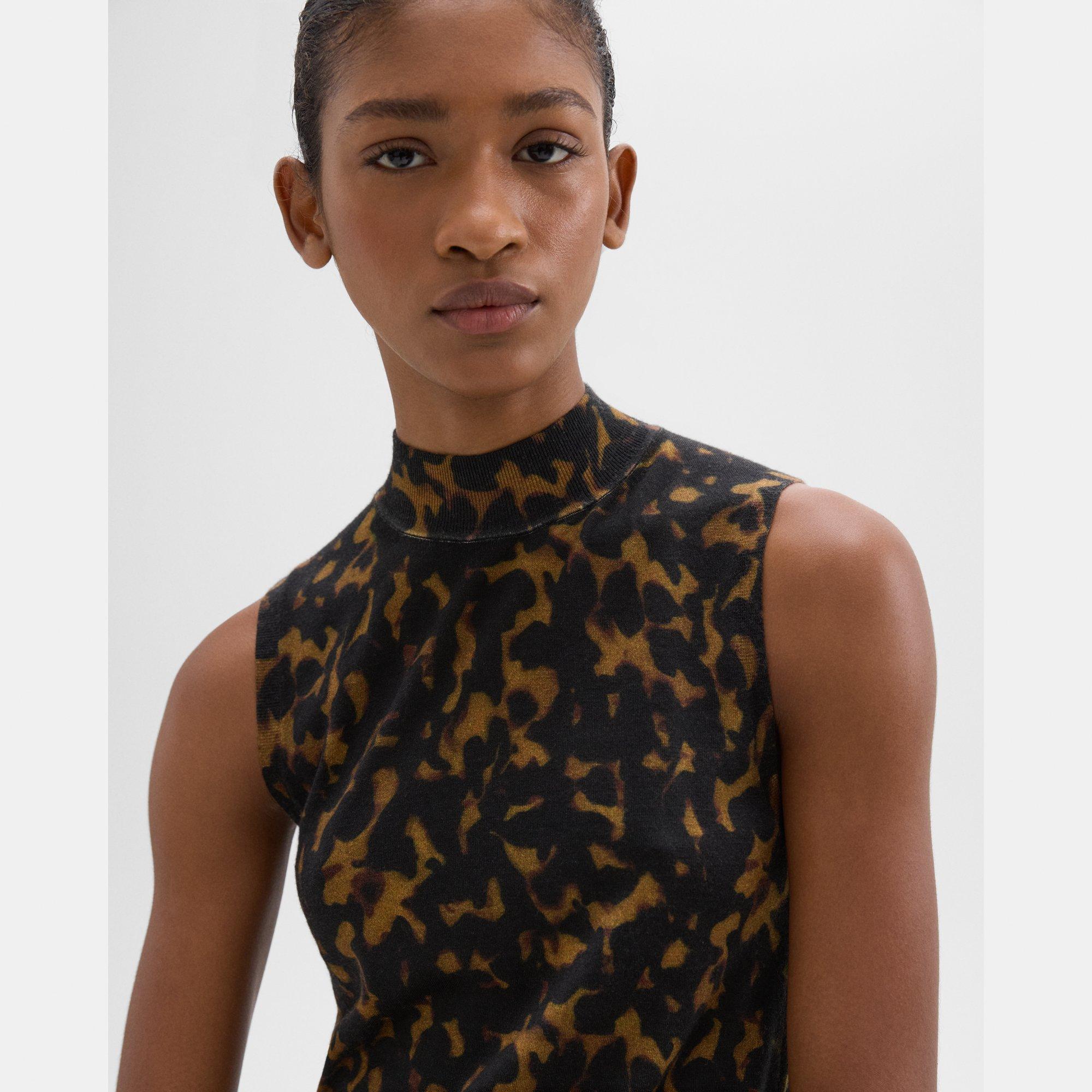 Tortoiseshell Printed Shell in Merino Wool