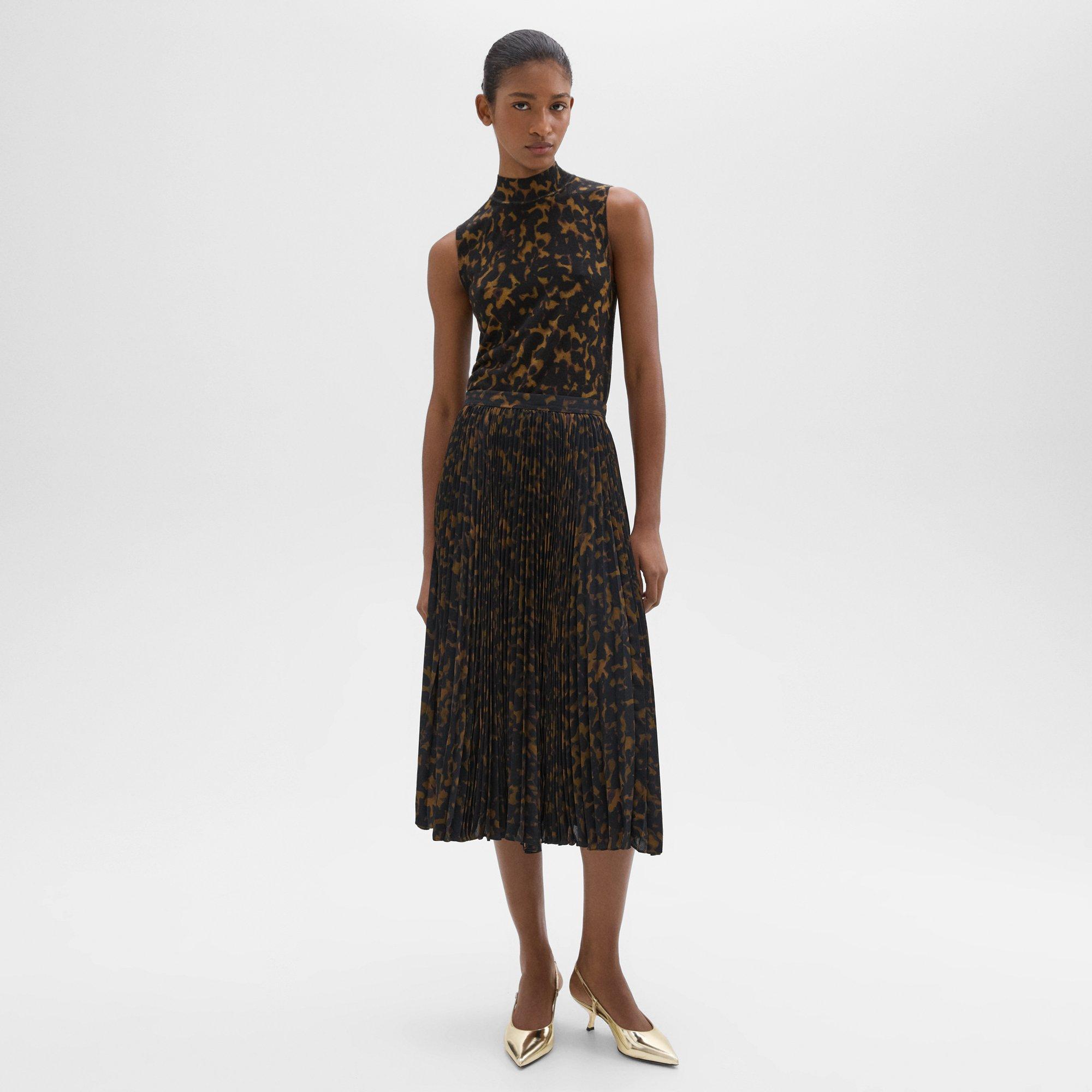 Tortoiseshell Printed Shell in Merino Wool