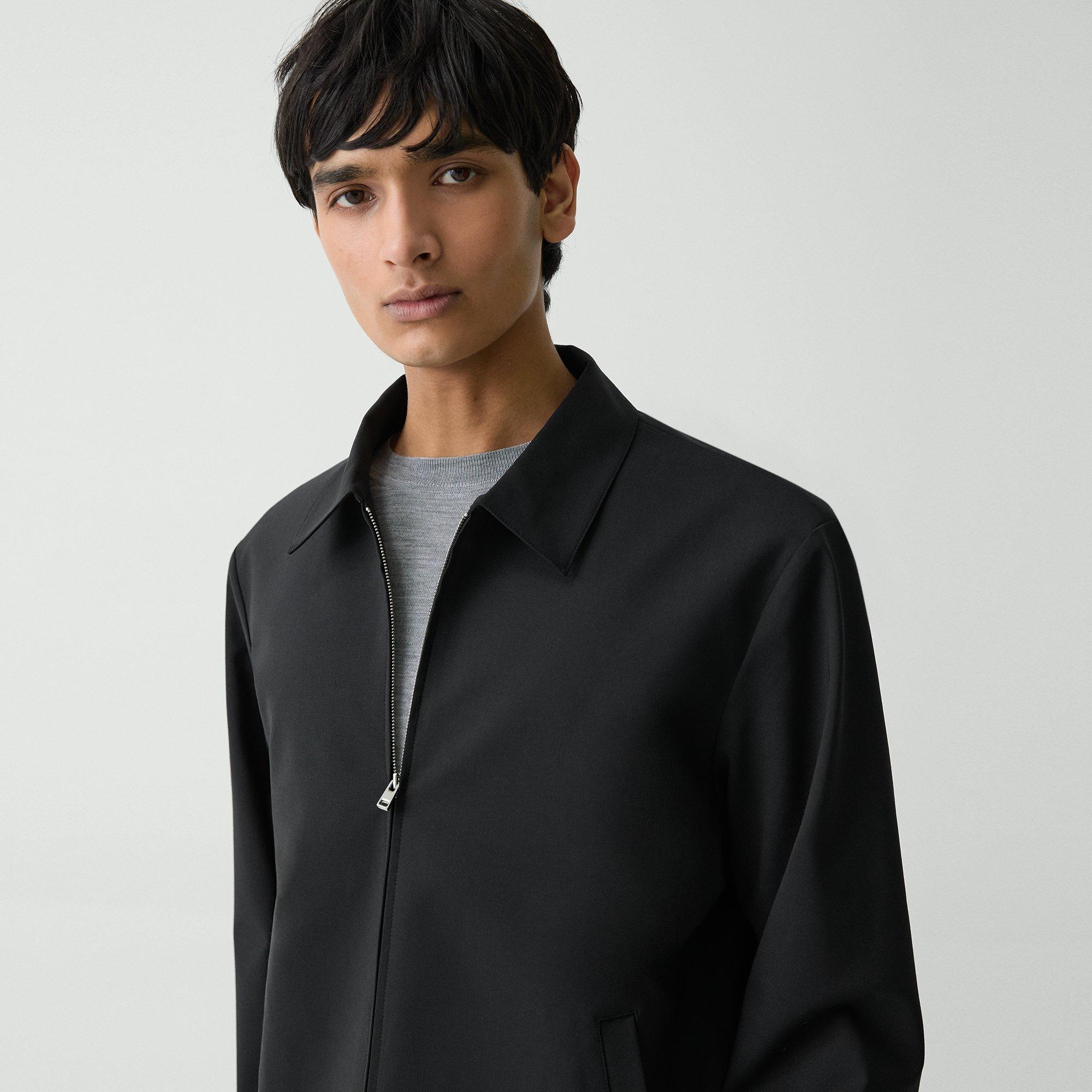 Hazelton Zip Jacket in Stretch Wool