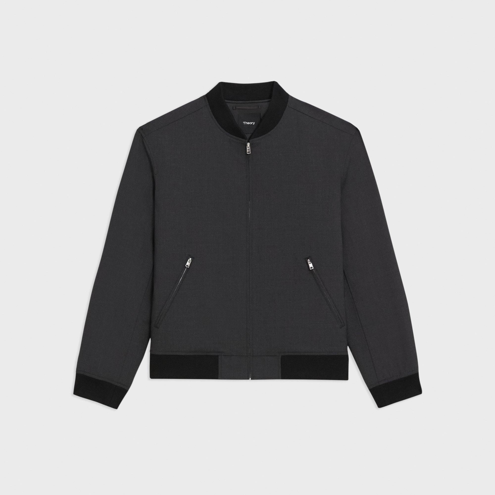 Tailored Bomber Jacket in Stretch Wool