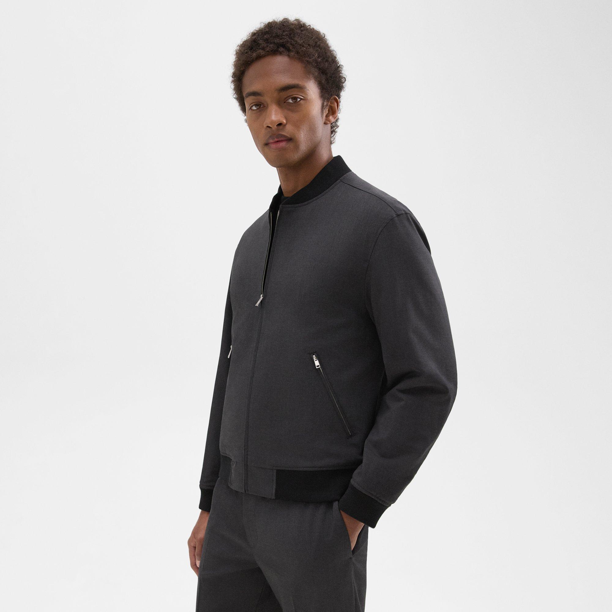 Tailored Bomber Jacket in Stretch Wool