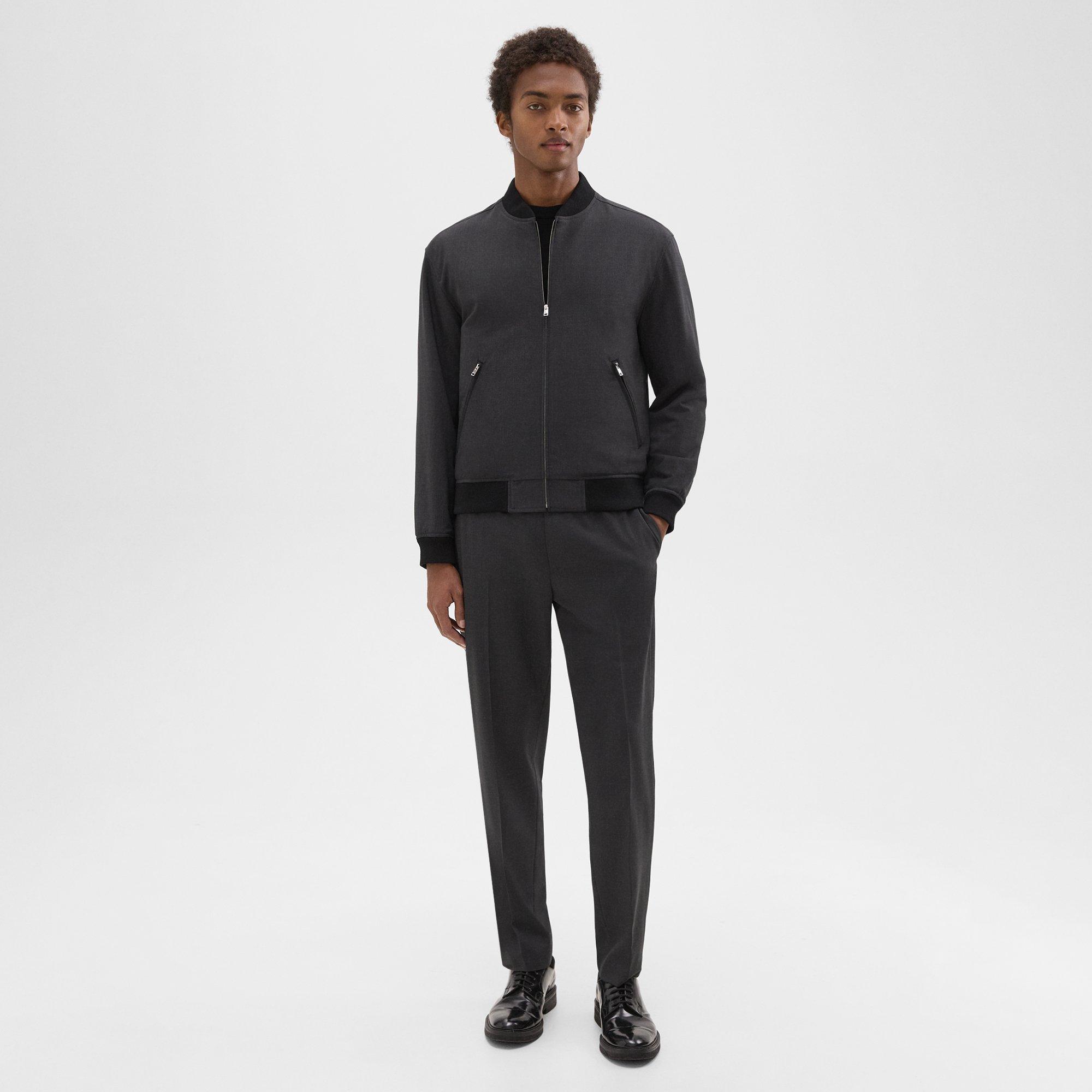 Tailored Bomber Jacket in Stretch Wool