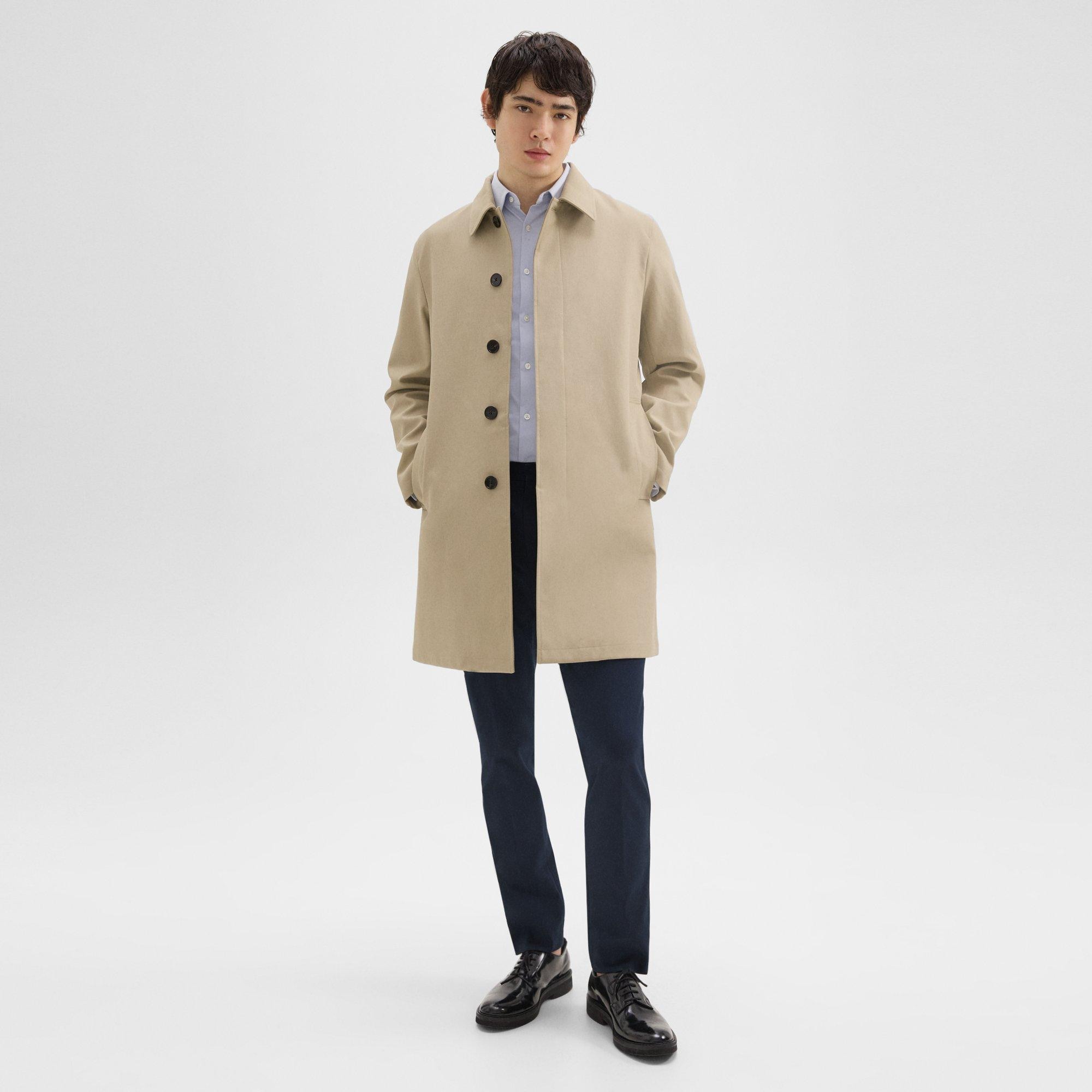 띠어리 Theory Car Coat in Cotton Twill,KHAKI