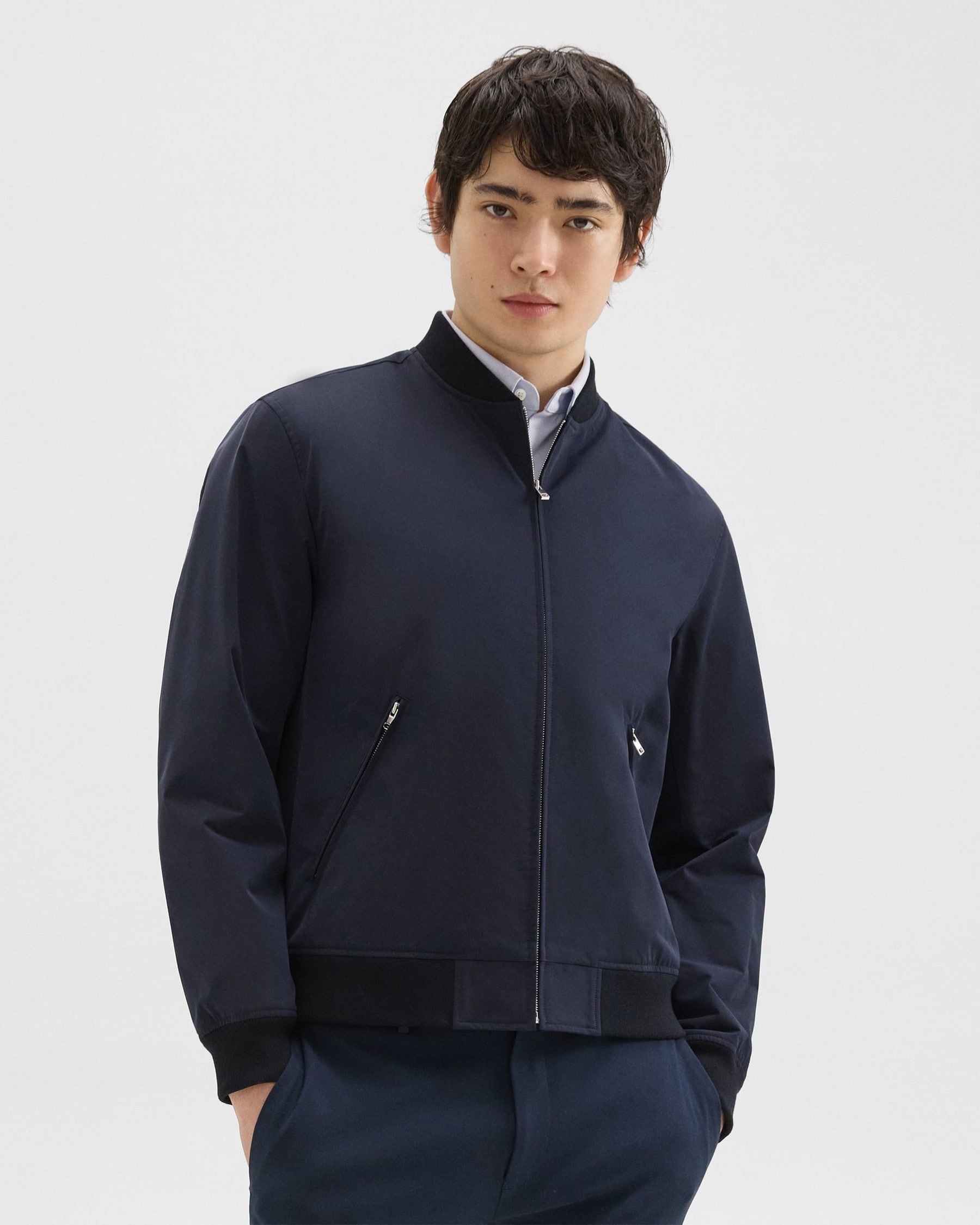Tailored Bomber Jacket in Foundation Twill