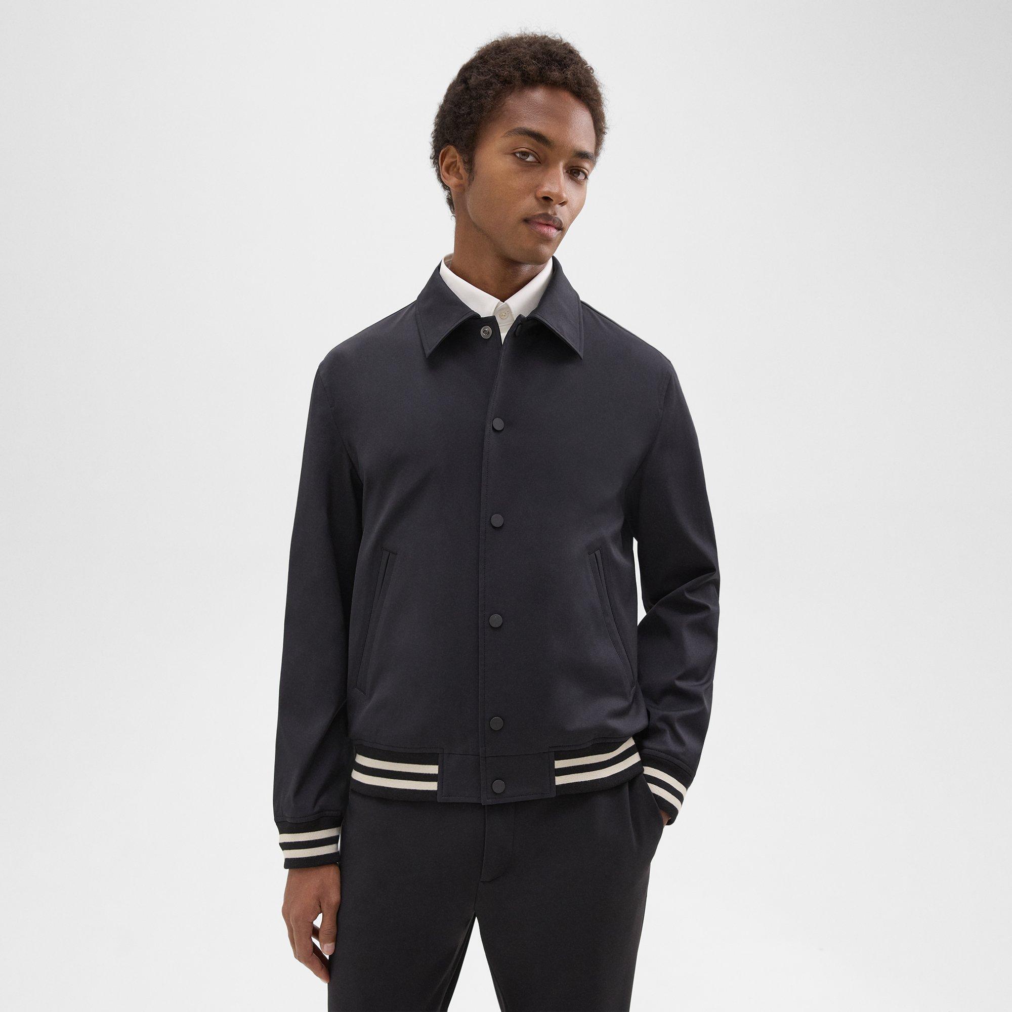 띠어리 Theory Varsity Jacket in Neoteric,BLACK