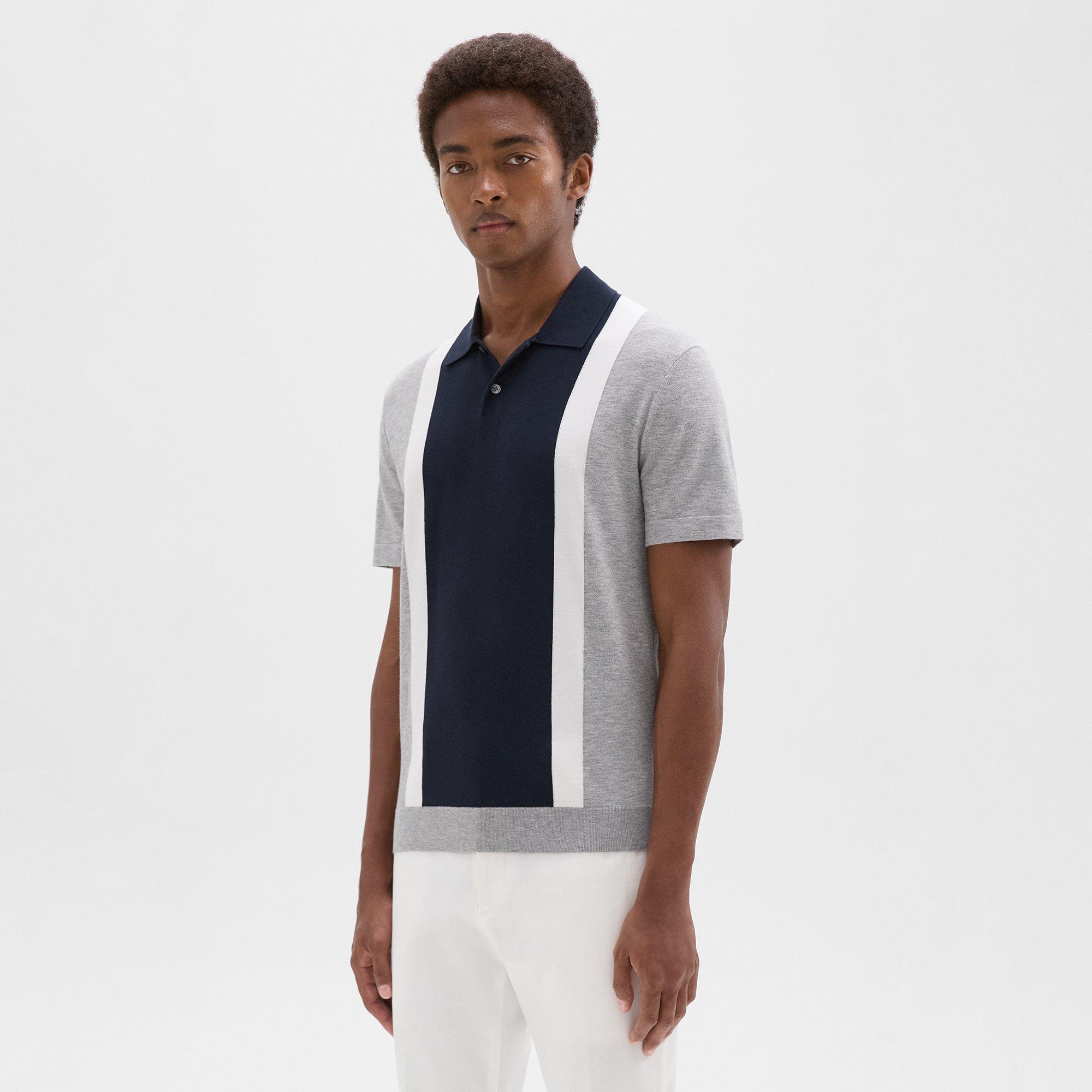Colorblock Polo Shirt in Light Bilen