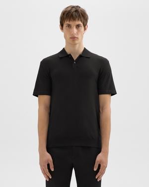 띠어리 Theory Goris Polo Shirt in Light Bilen,BLACK