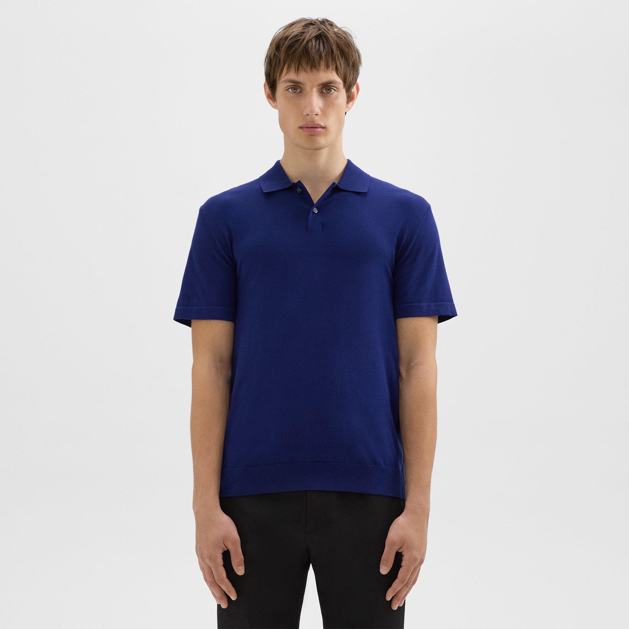 띠어리 Theory Goris Polo Shirt in Light Bilen,OCEAN