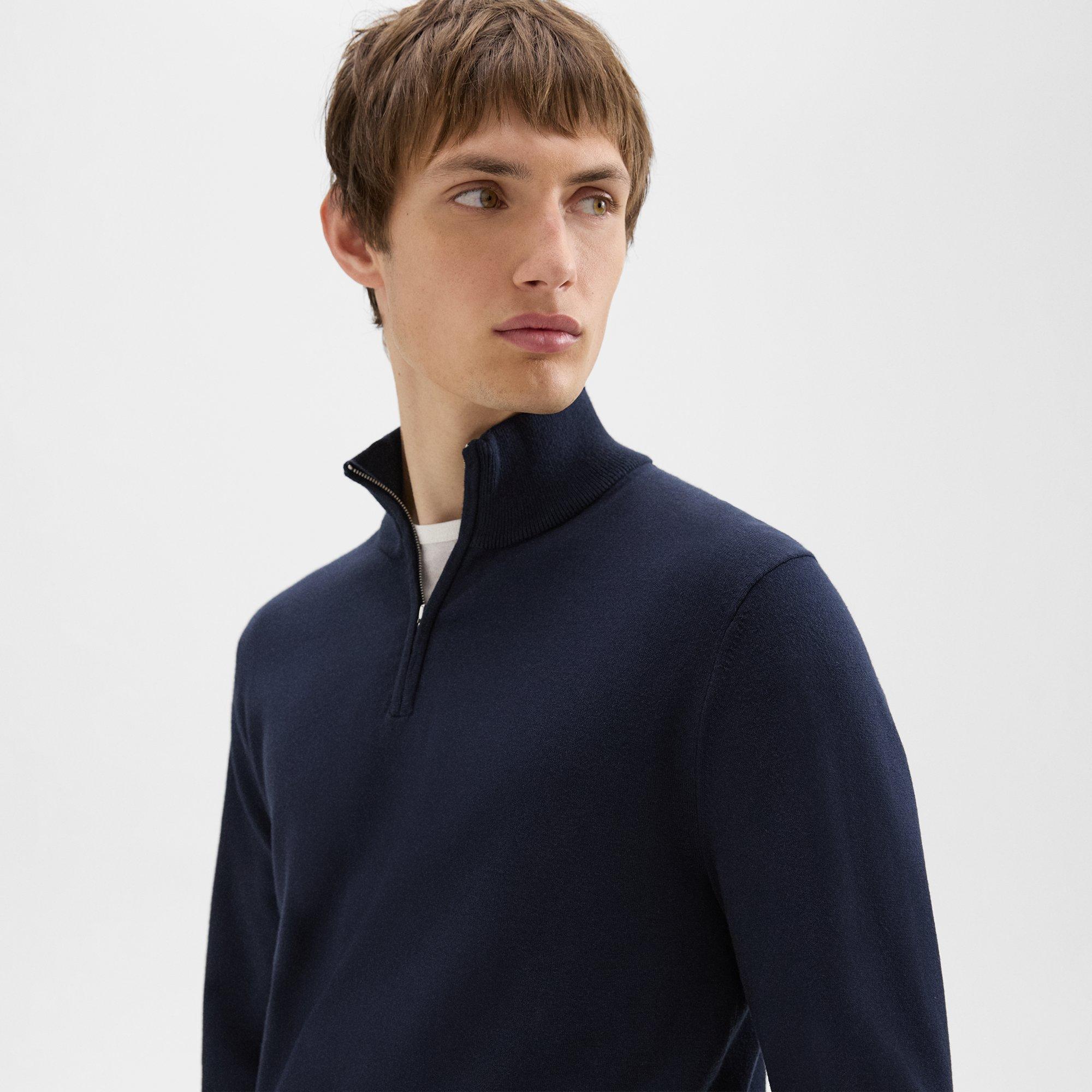 Riland Quarter-Zip Sweater in Light Bilen