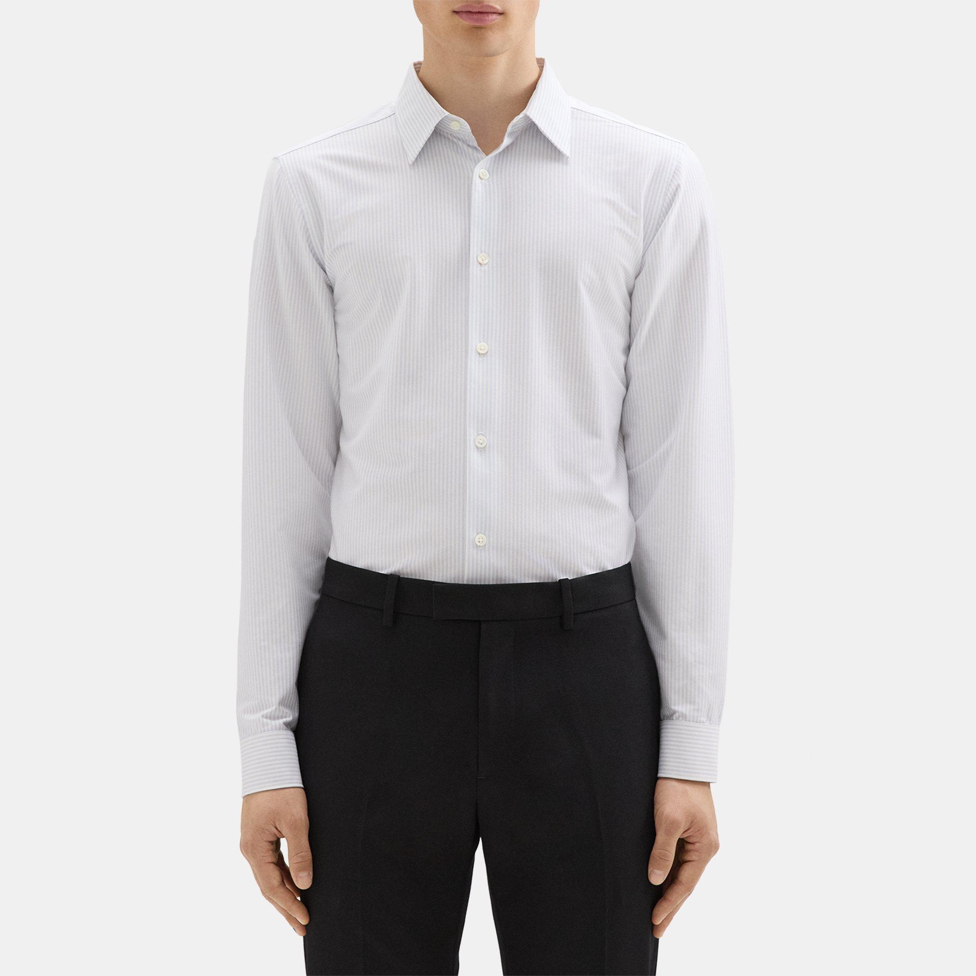 Sylvain Shirt in Striped Structure Knit