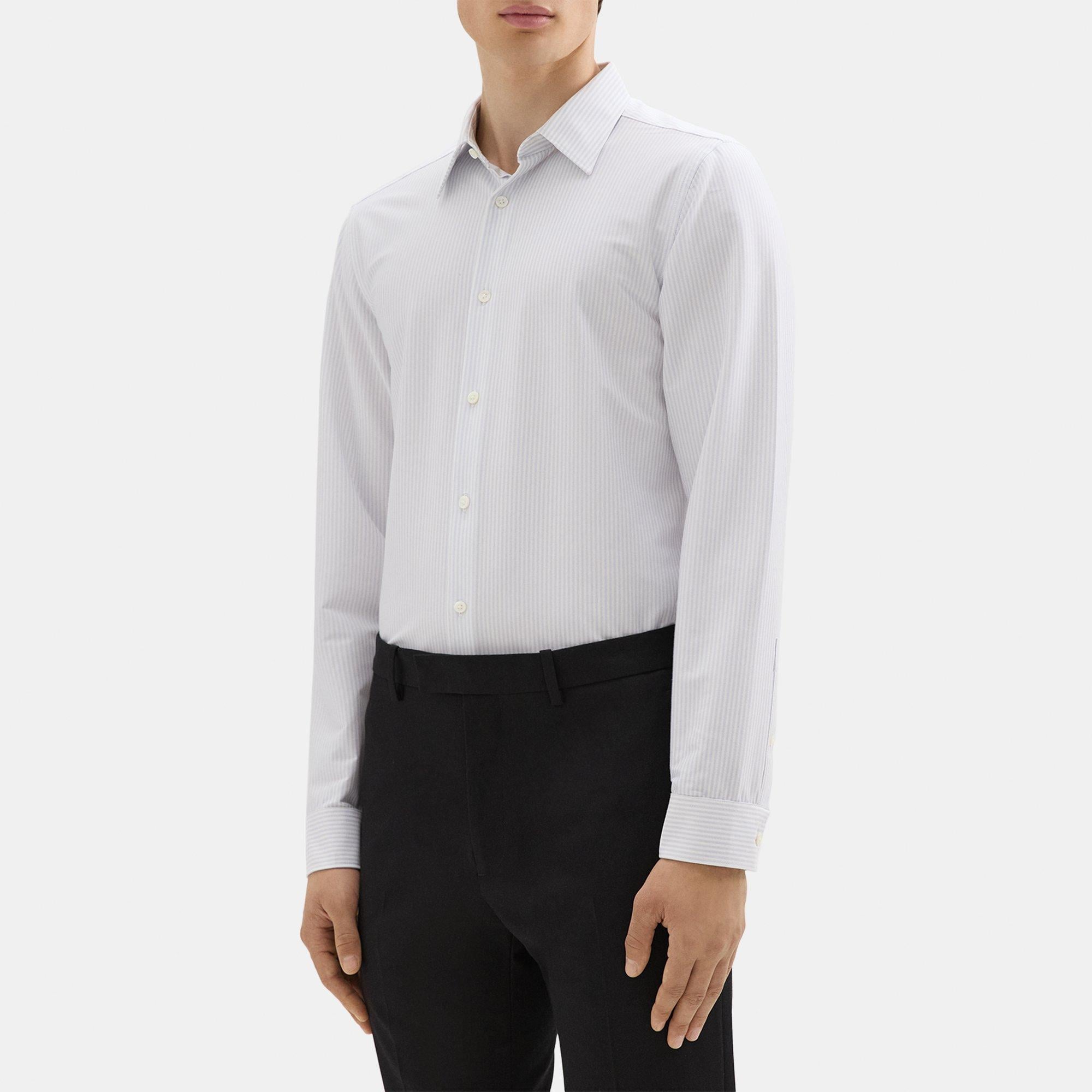 Sylvain Shirt in Striped Structure Knit