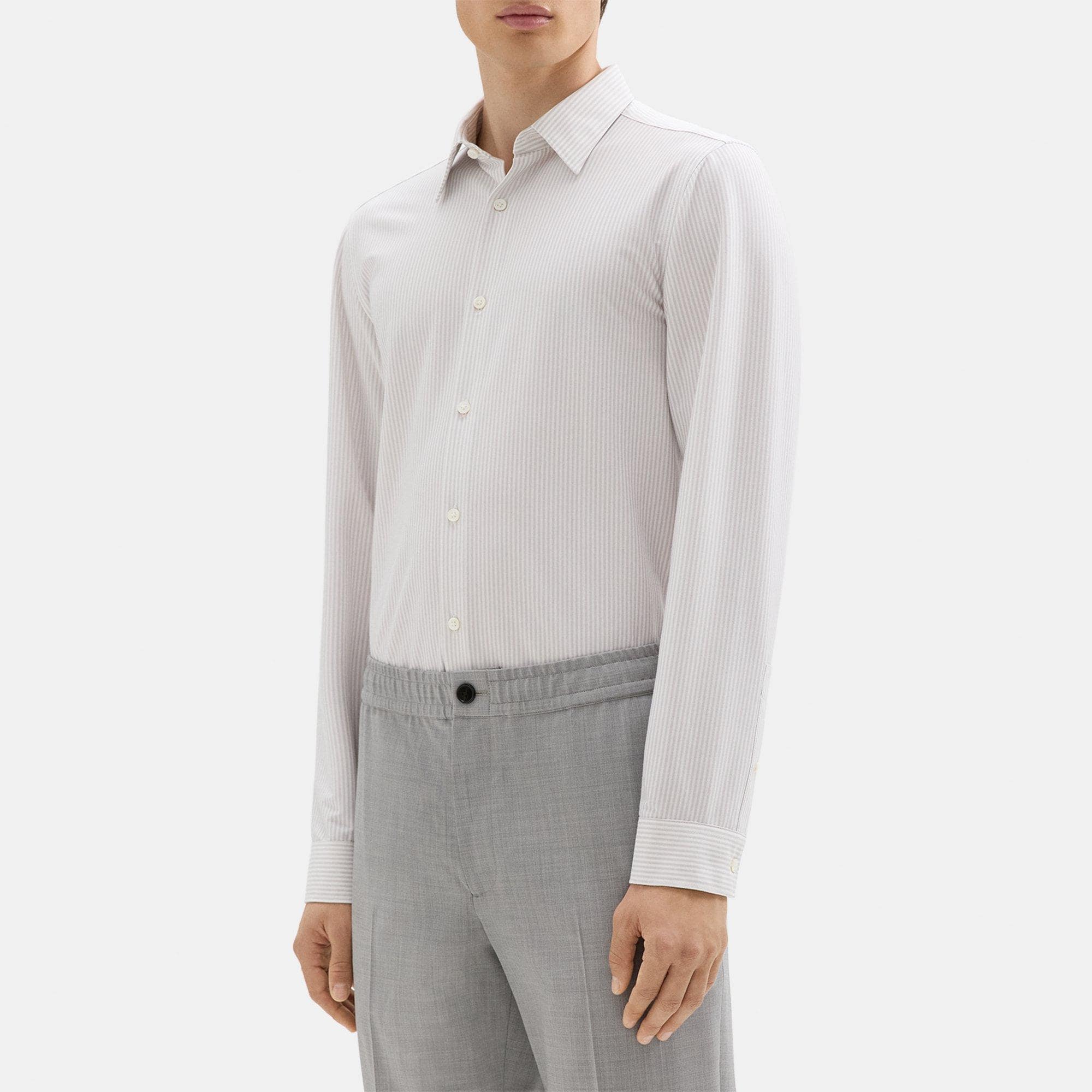 Sylvain Shirt in Striped Structure Knit