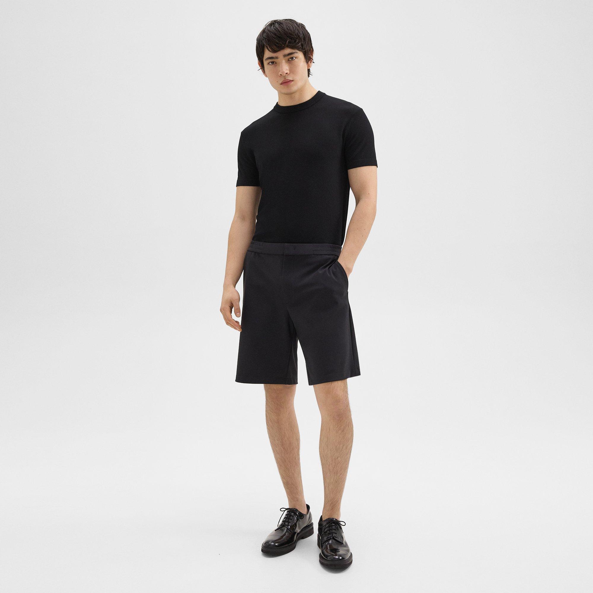 띠어리 Theory Curtis 9” Drawstring Short in Precision Ponte,BLACK