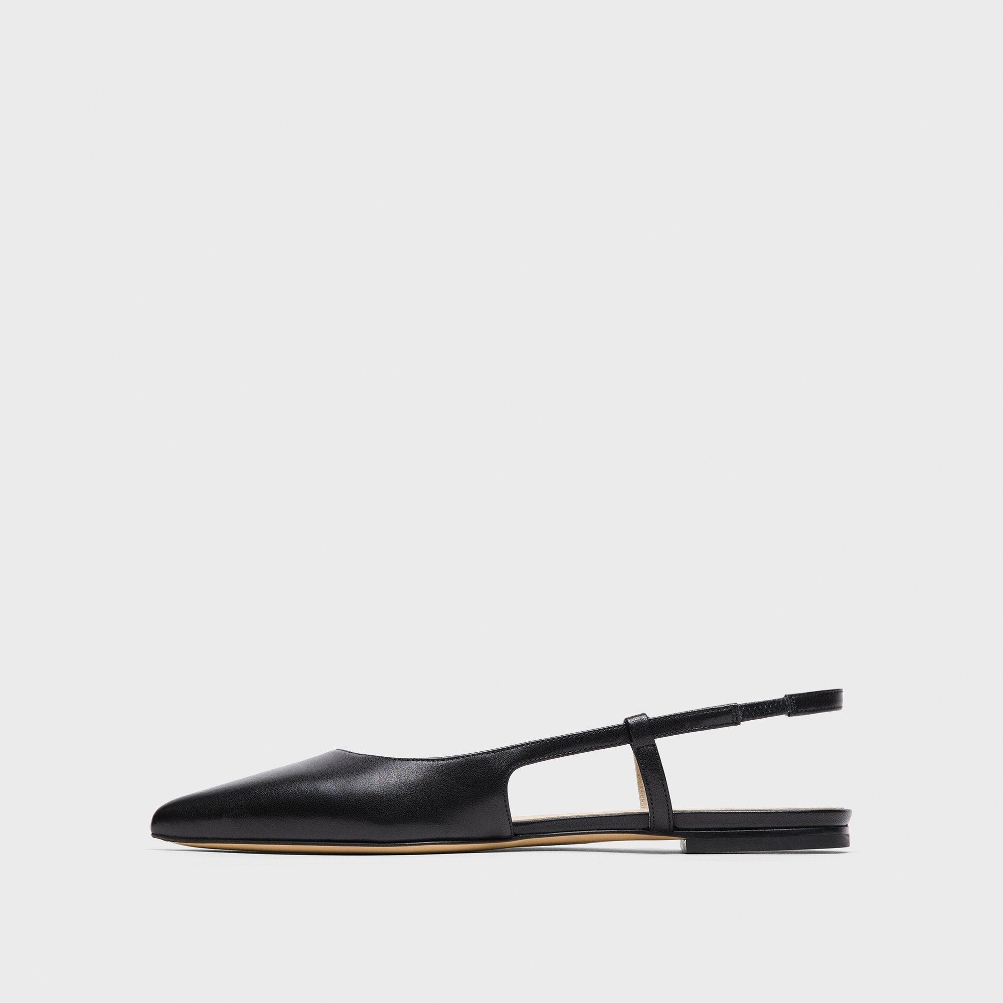 Slingback Flat in Leather