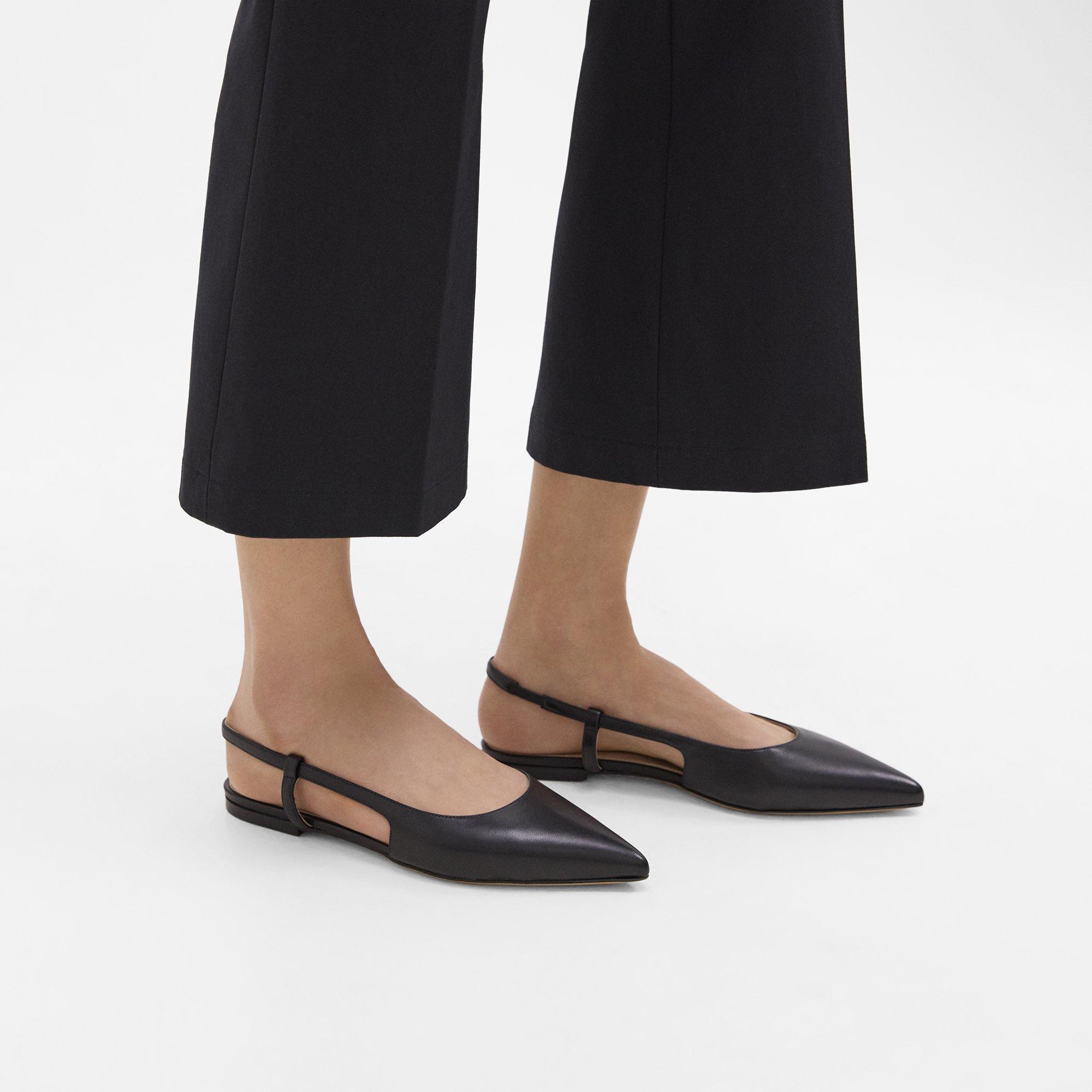 Leather Slingback Flat Theory