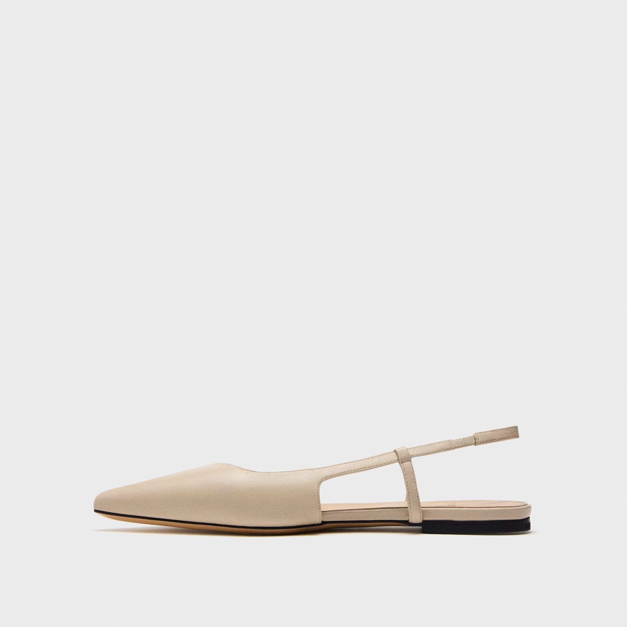 Slingback Flat in Leather