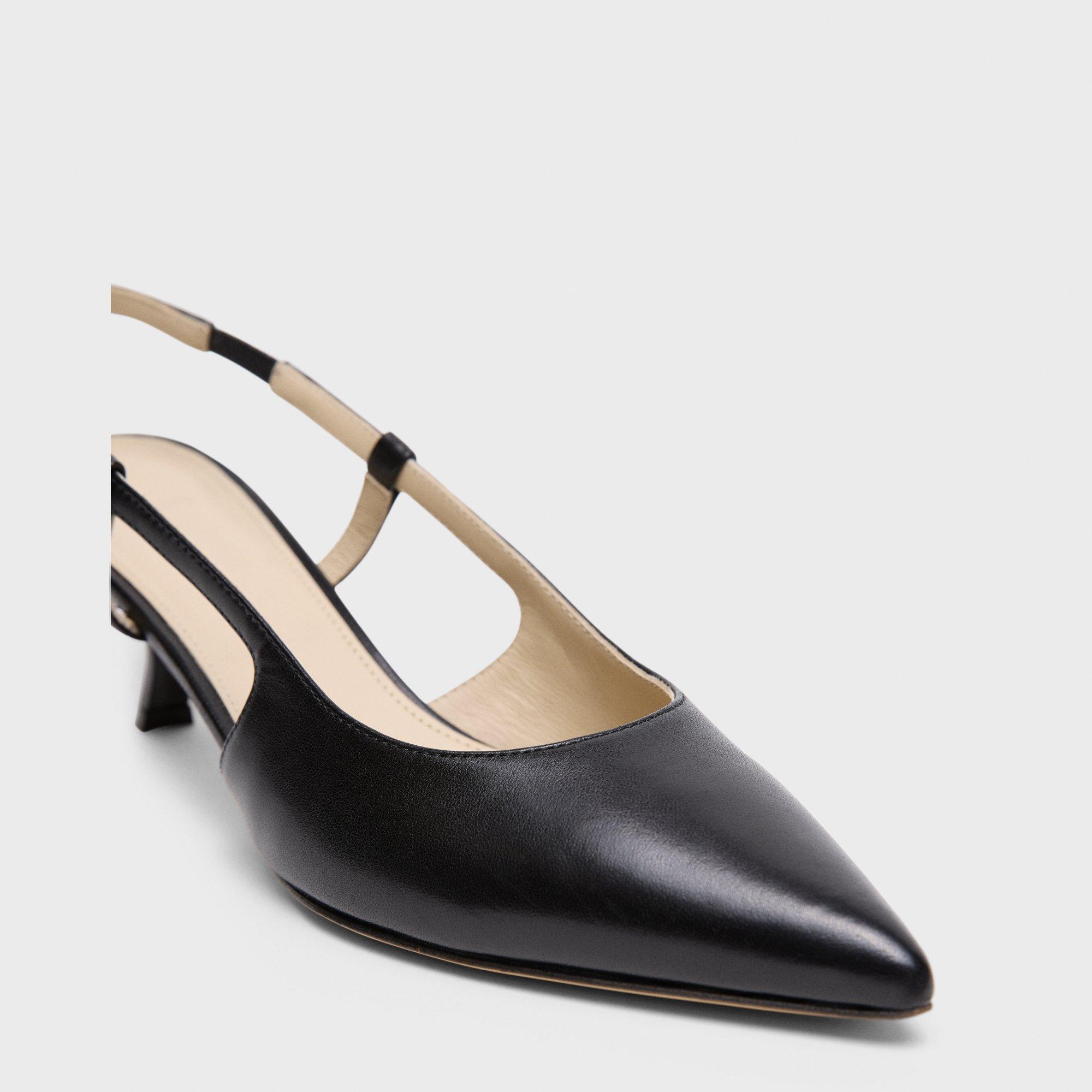 Micro Slingback Pump in Leather