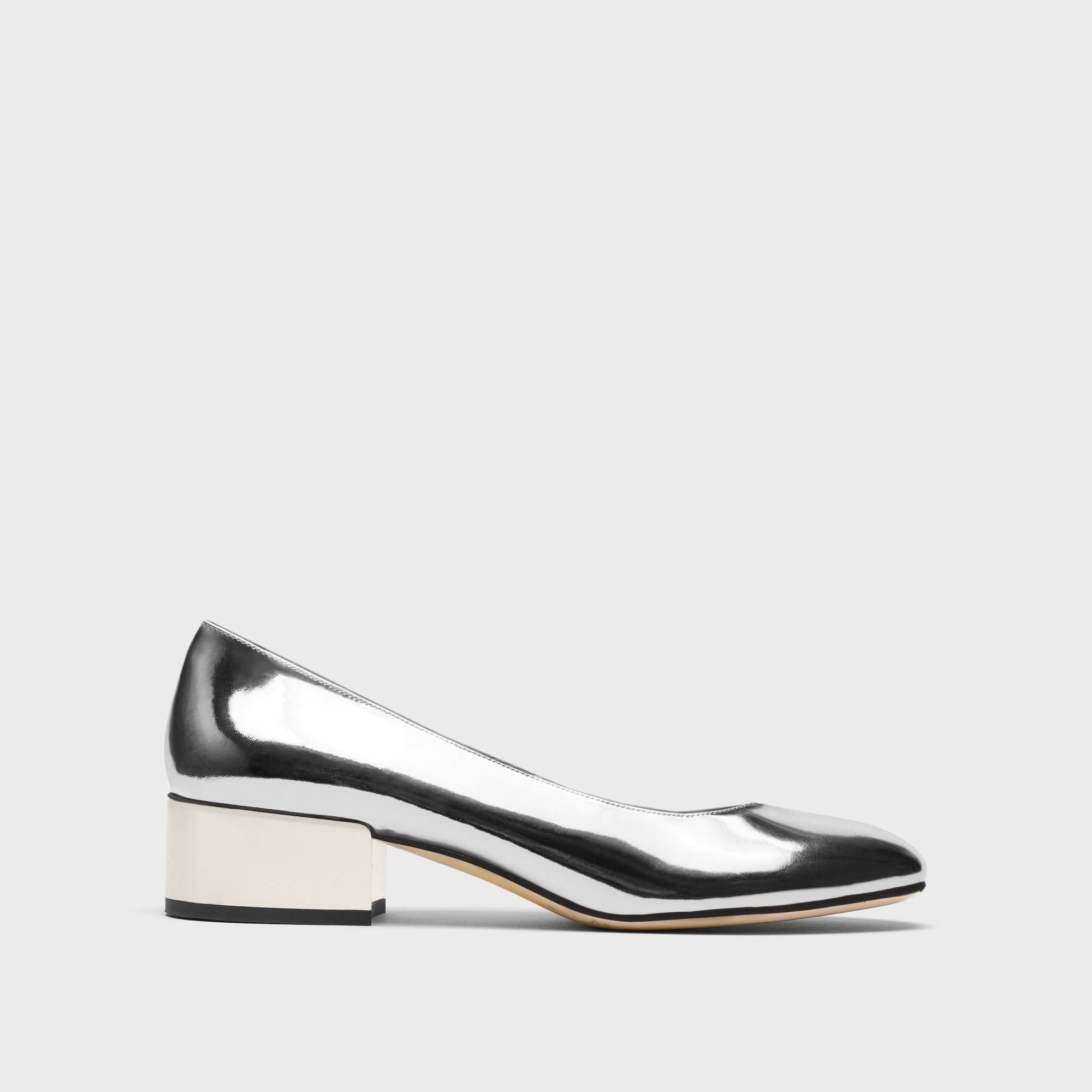 Ballet Pump in Metallic Leather