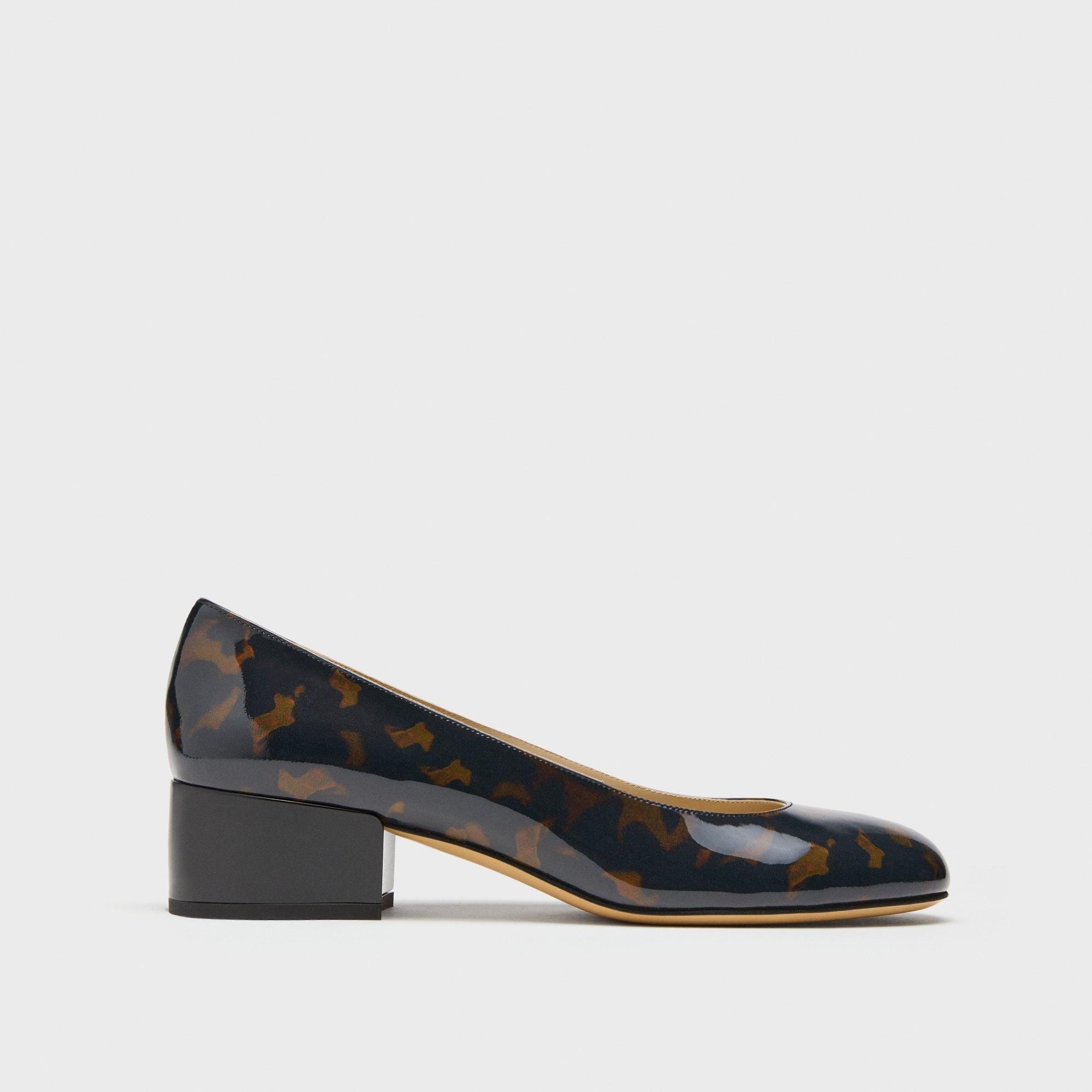 Ballet Pump in Tortoiseshell Print Leather