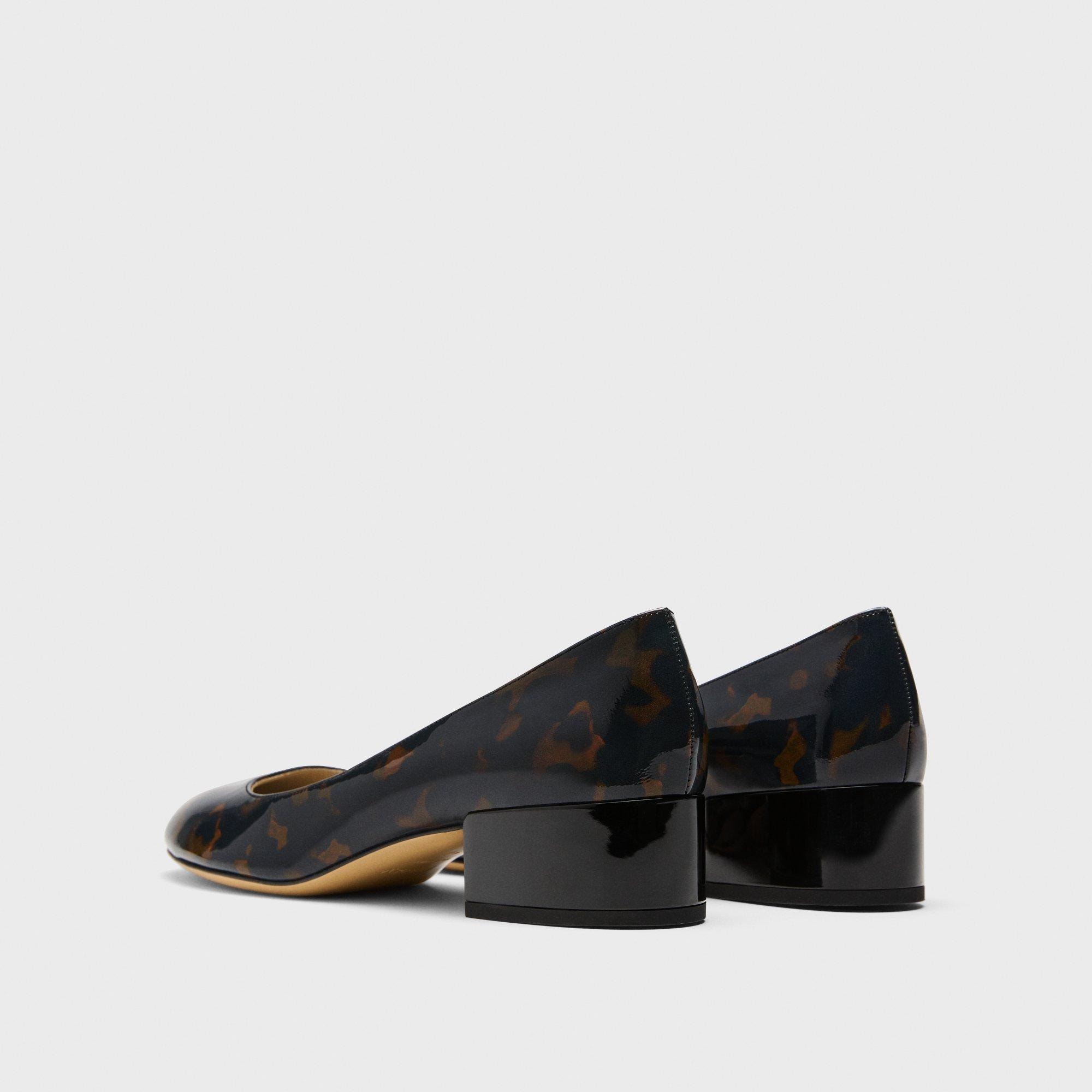 Ballet Pump in Tortoiseshell Print Leather