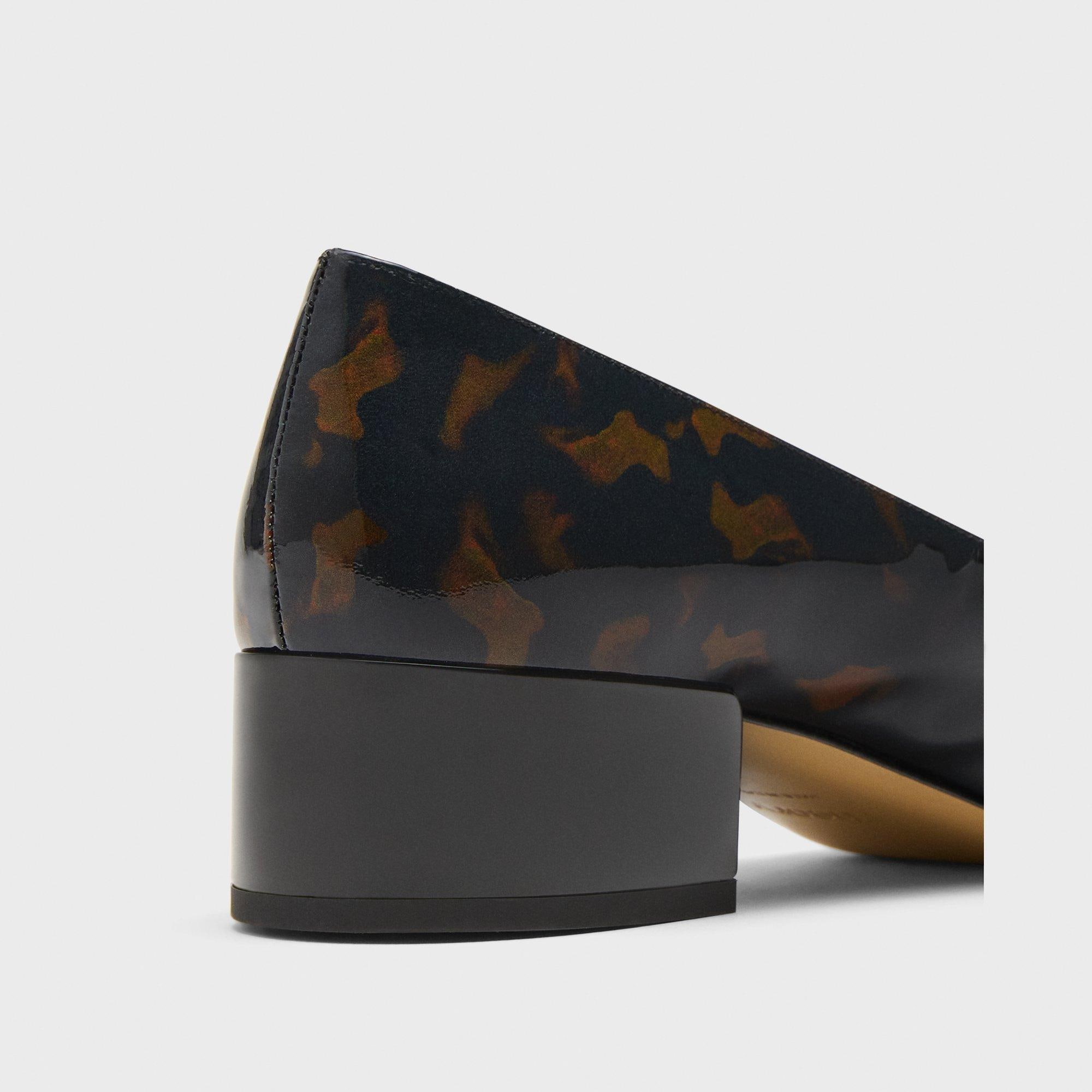 Ballet Pump in Tortoiseshell Print Leather