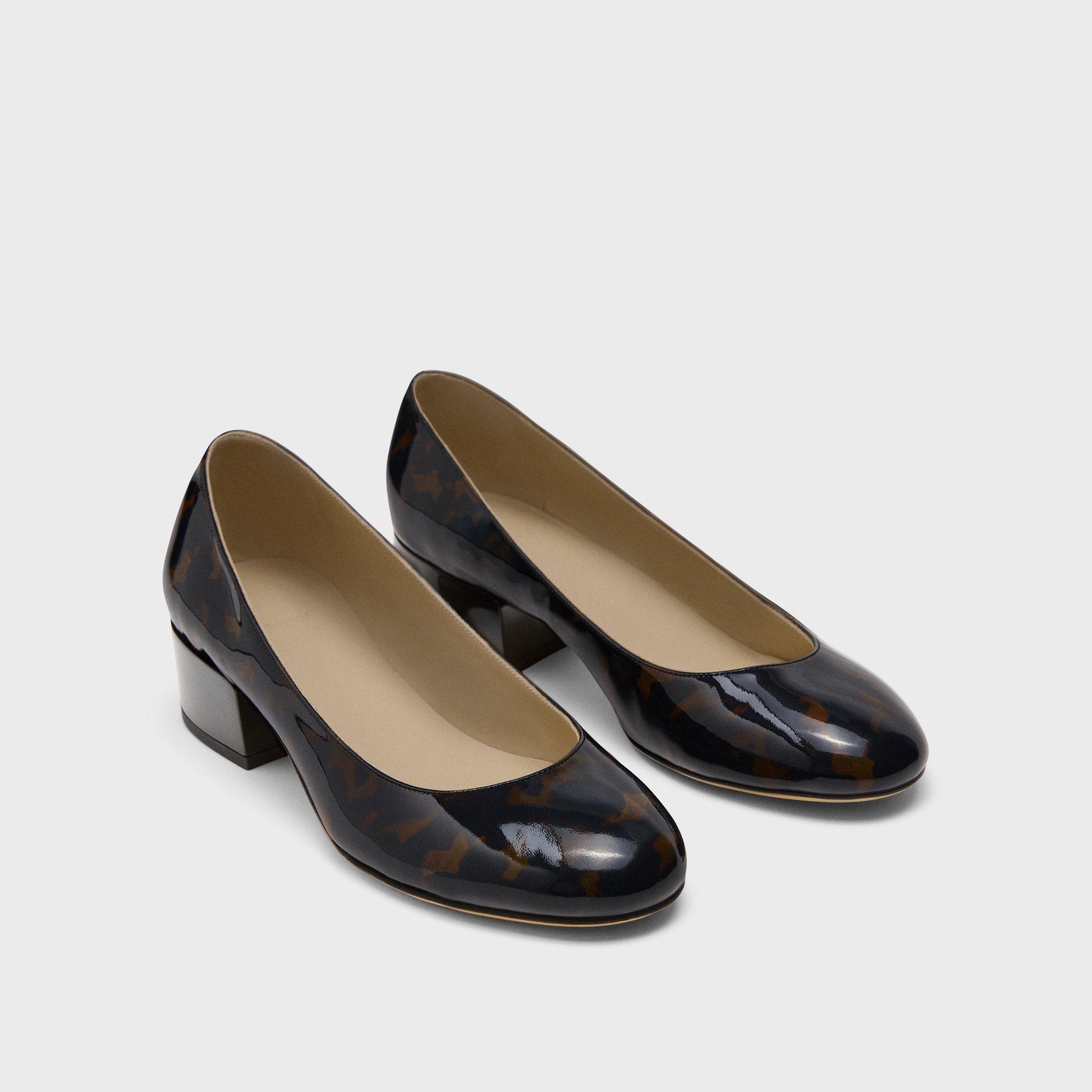 Ballet Pump in Tortoiseshell Print Leather