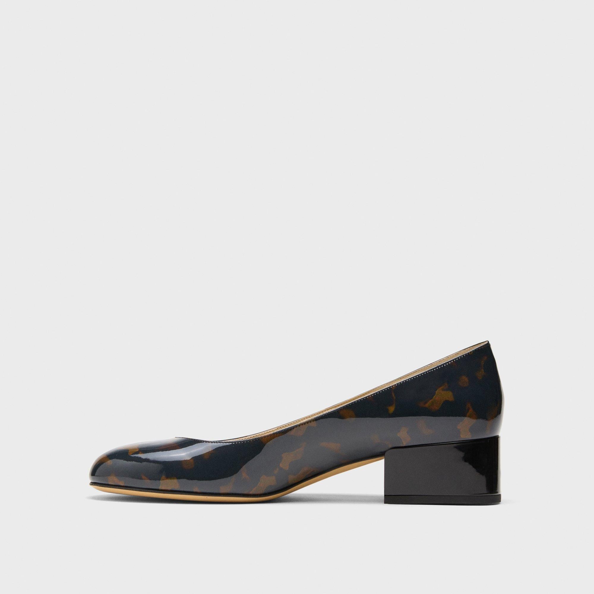 Ballet Pump in Tortoiseshell Print Leather