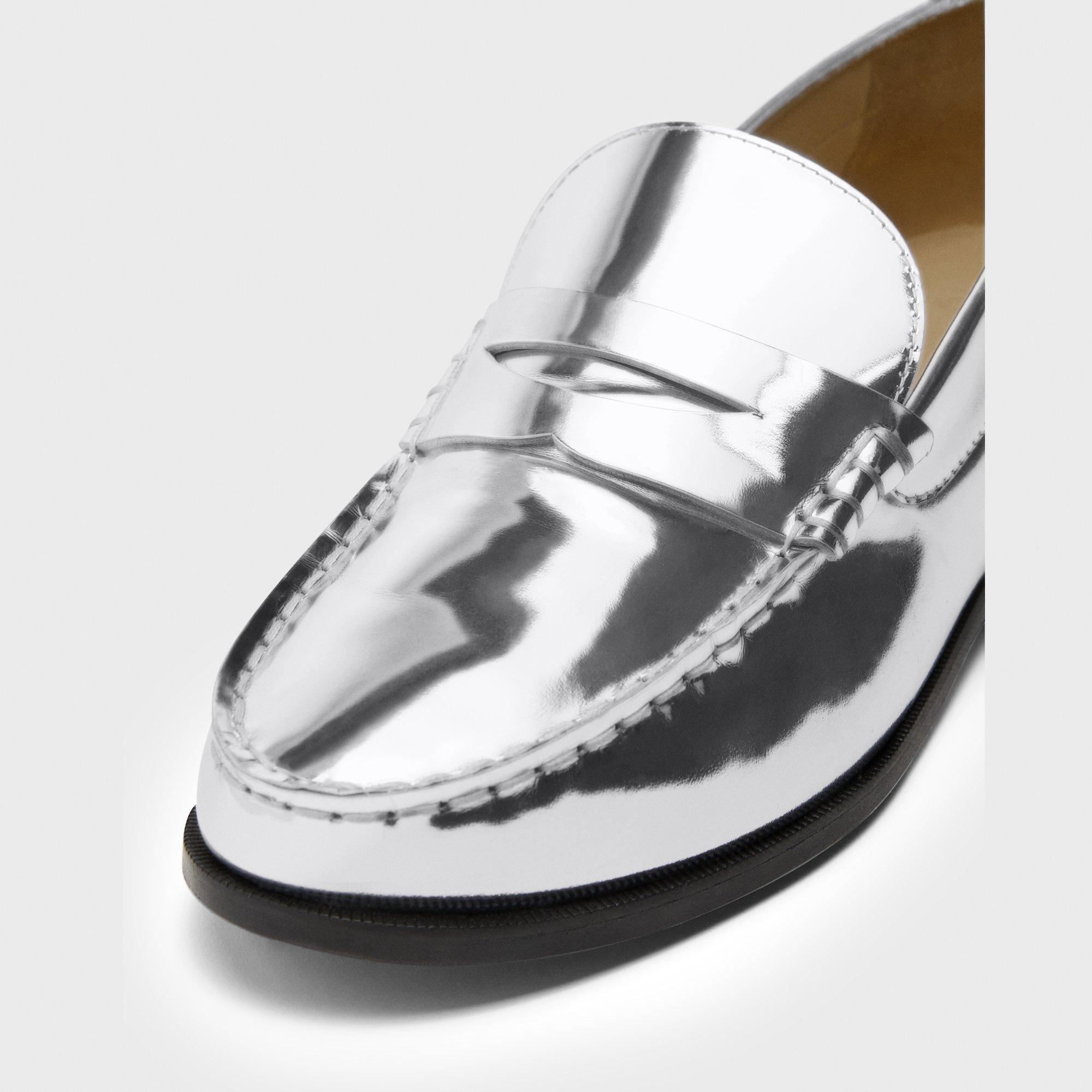 City Loafer in Metallic Leather