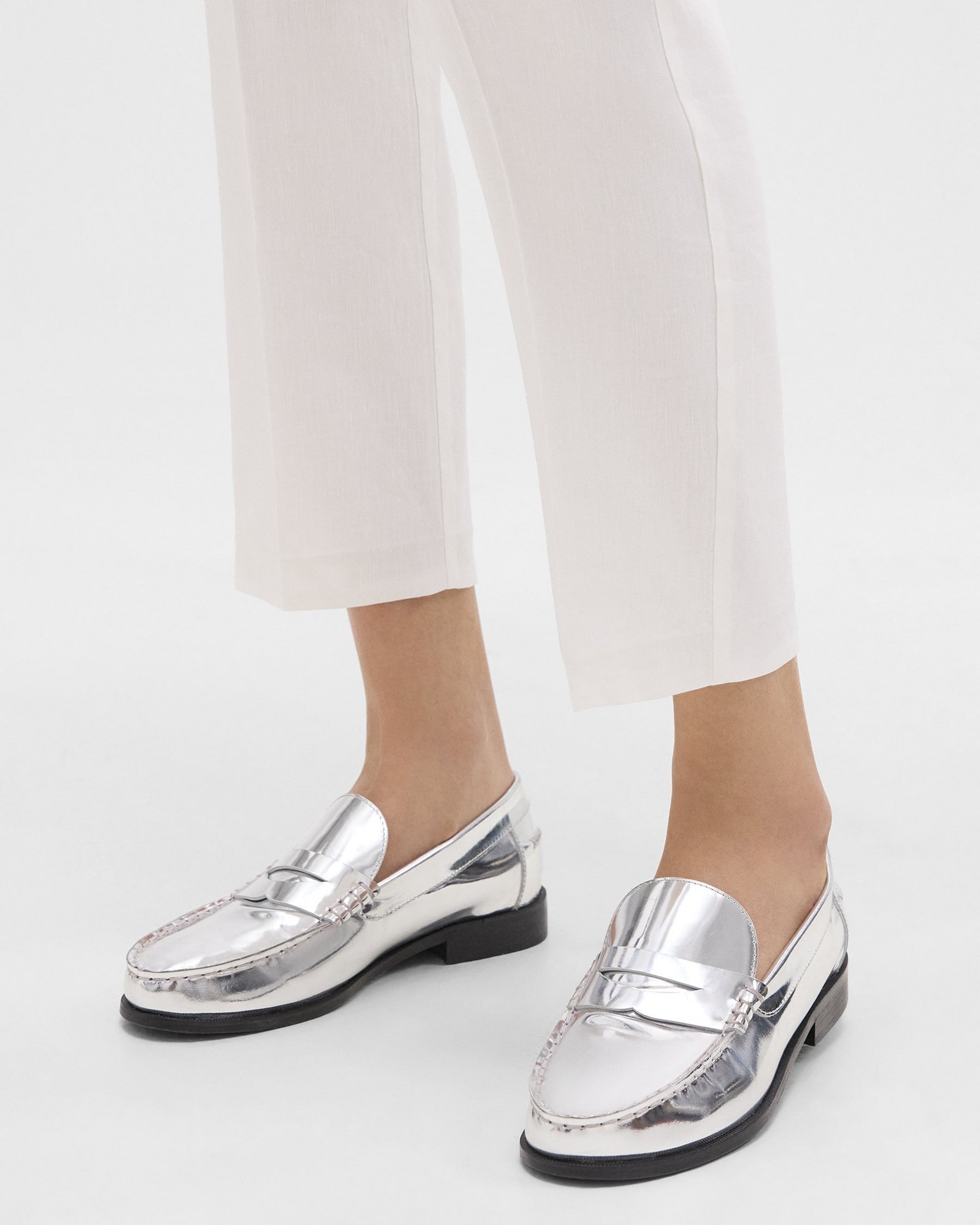 City Loafer in Metallic Leather