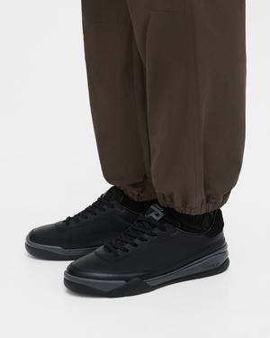 띠어리 Theory Leather Sneaker,BLACK